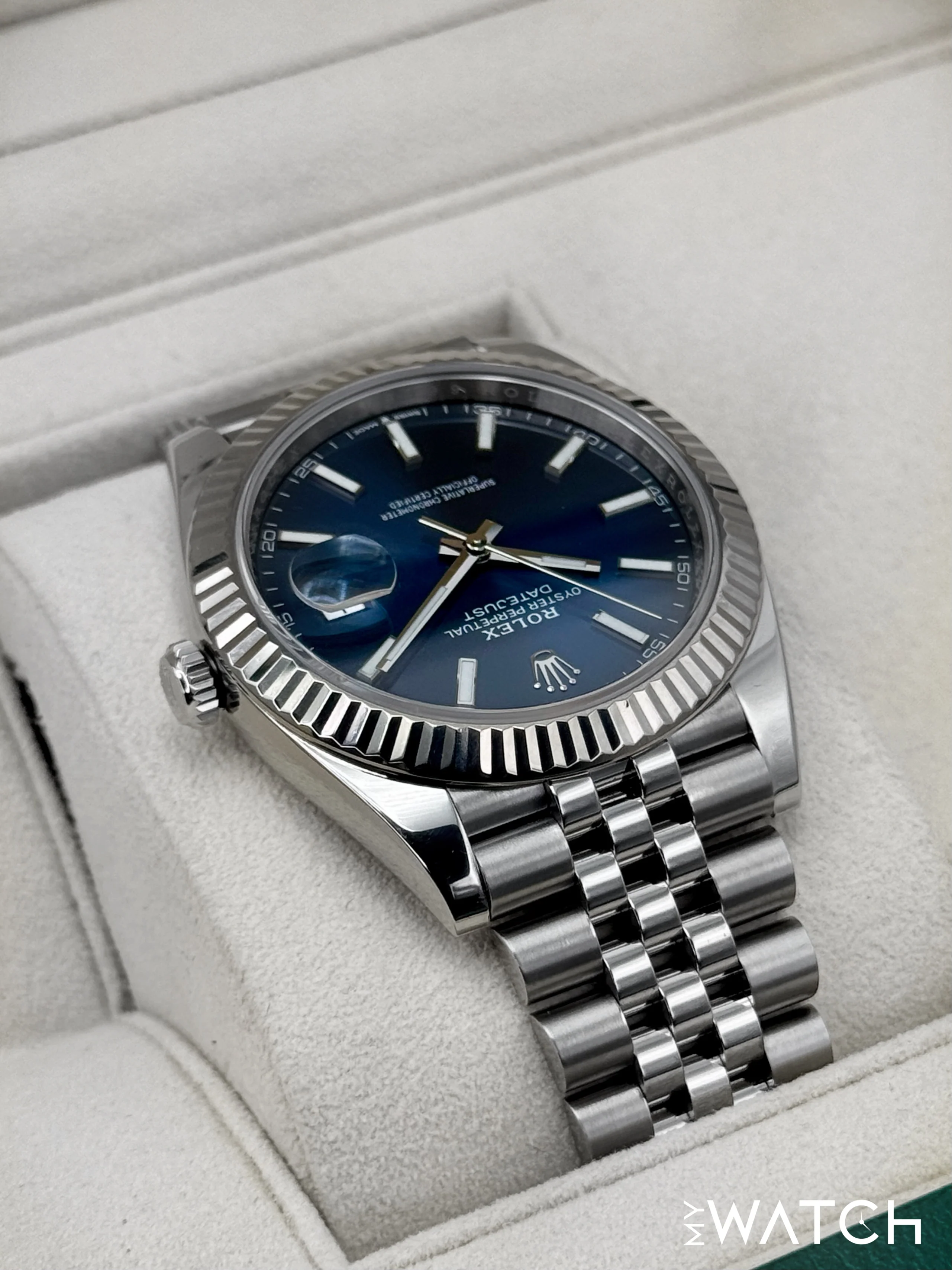 2023 Rolex Datejust 41mm 126334 Stainless Steel Jubilee Blue Dial - Image 8