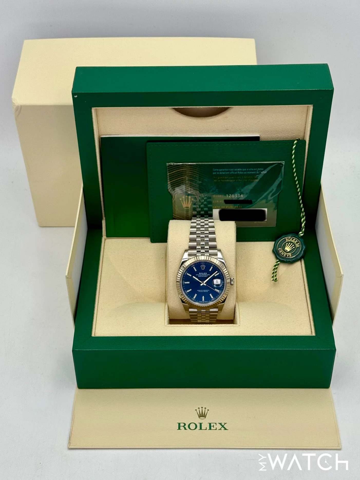2023 Rolex Datejust 41mm 126334 Stainless Steel Jubilee Blue Dial - Image 9