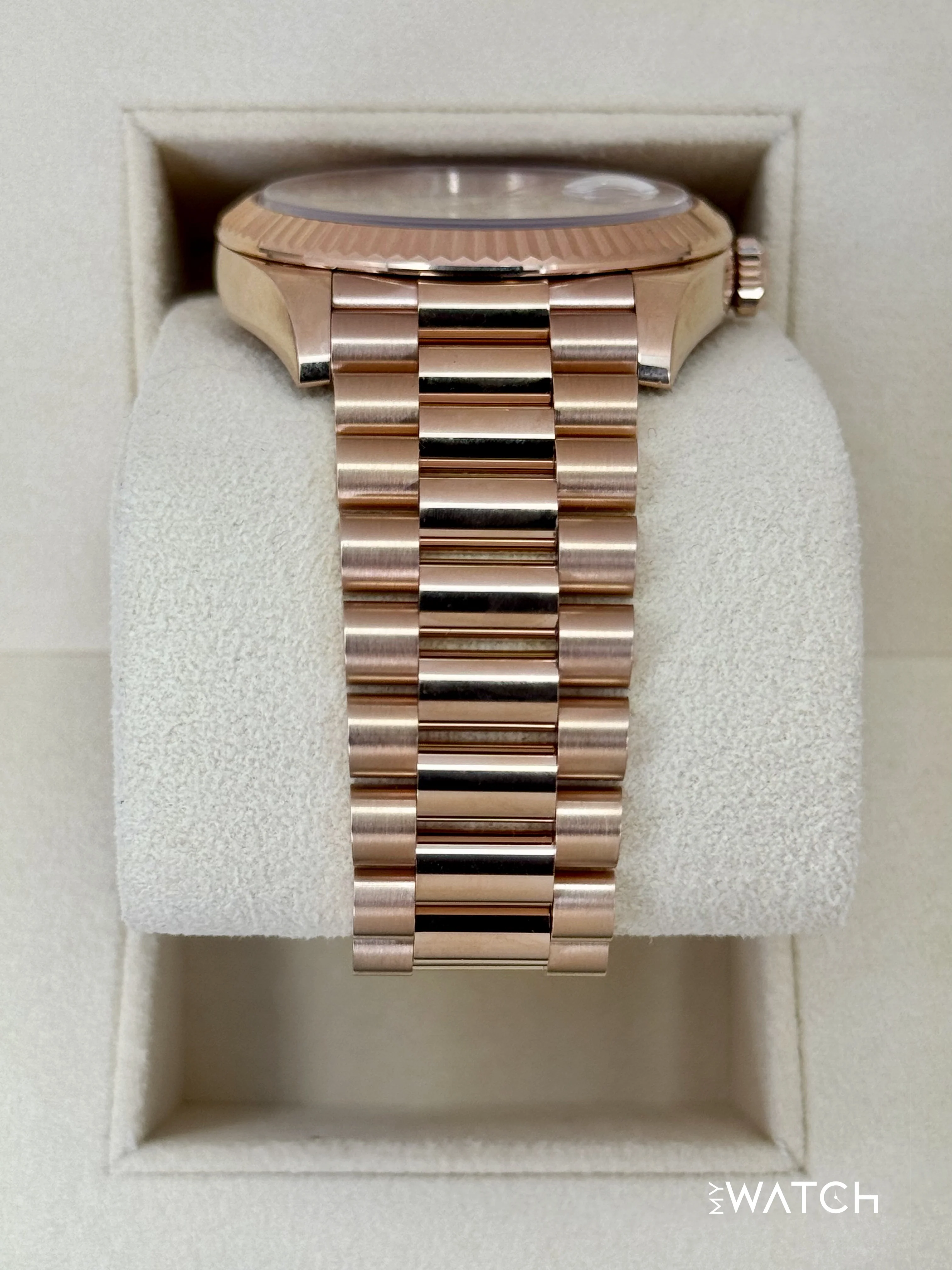 2023 Rolex Day-Date 40mm 228235 Presidential Rose Gold Sundust Dial - Image 3