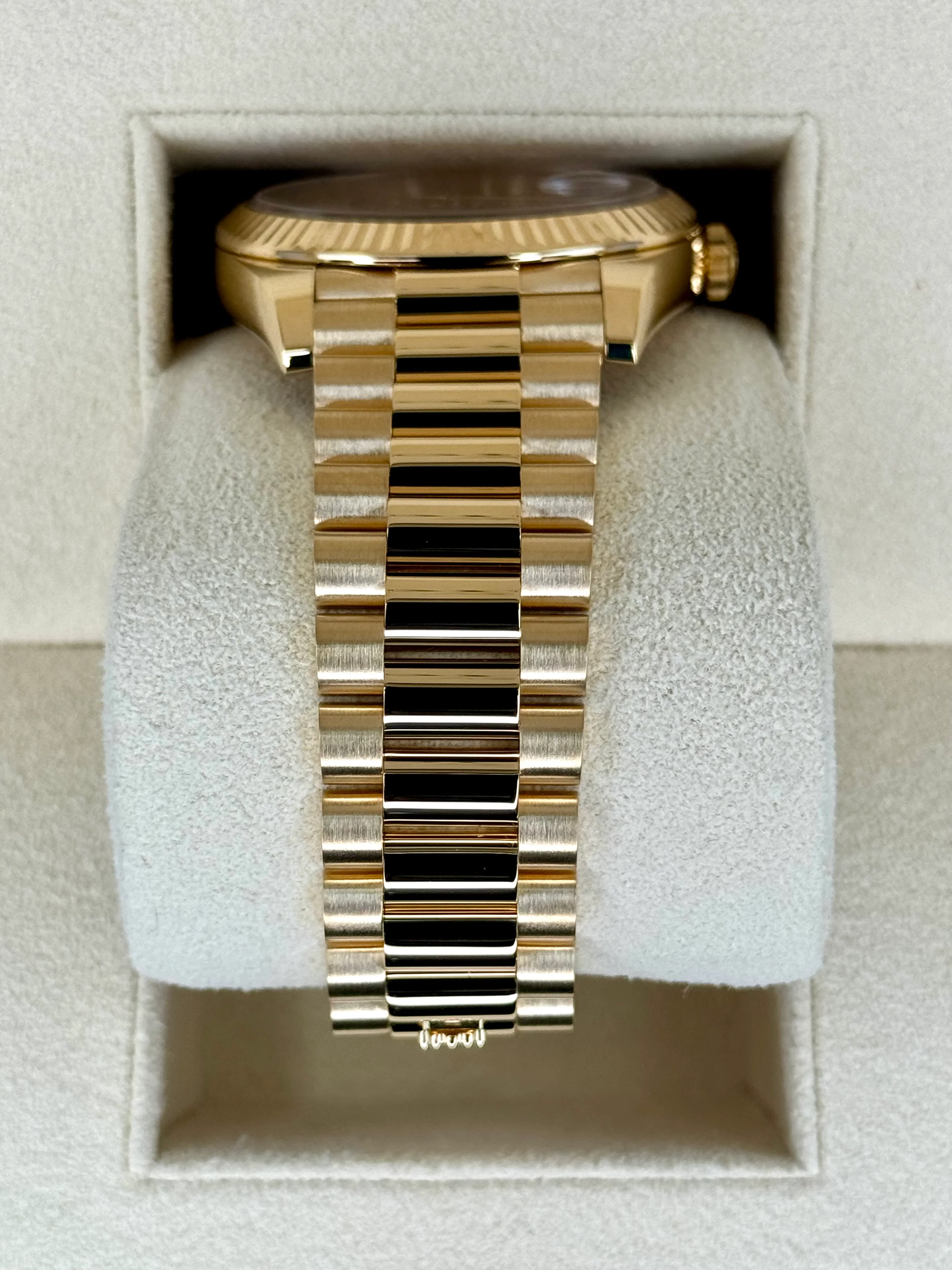 2023 Rolex Day-Date 40mm 228238 Champagne Diamond Baguette Dial - Image 3