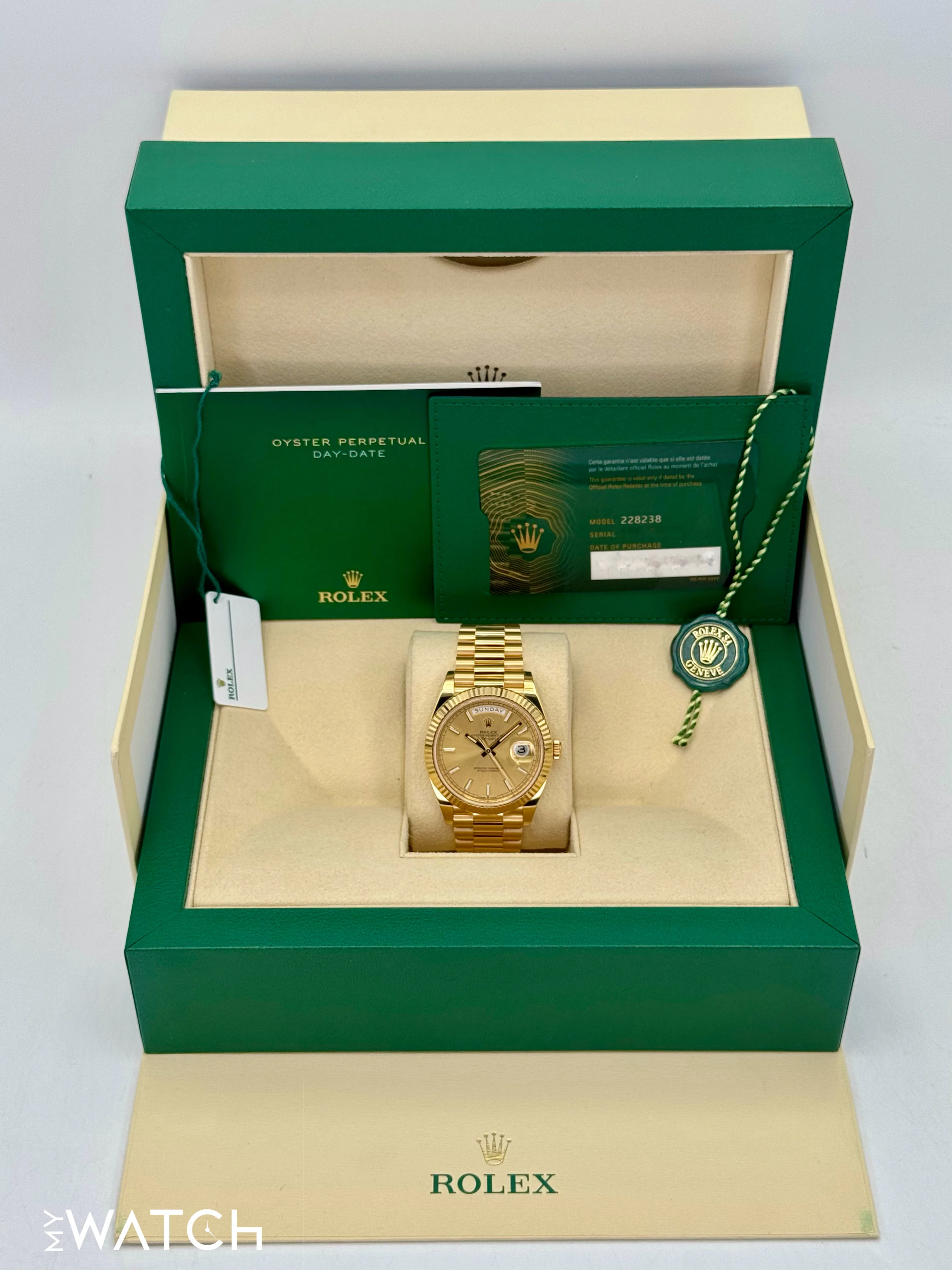 2023 Rolex Day-Date 40mm 228238 Presidential Champagne Dial - Image 9