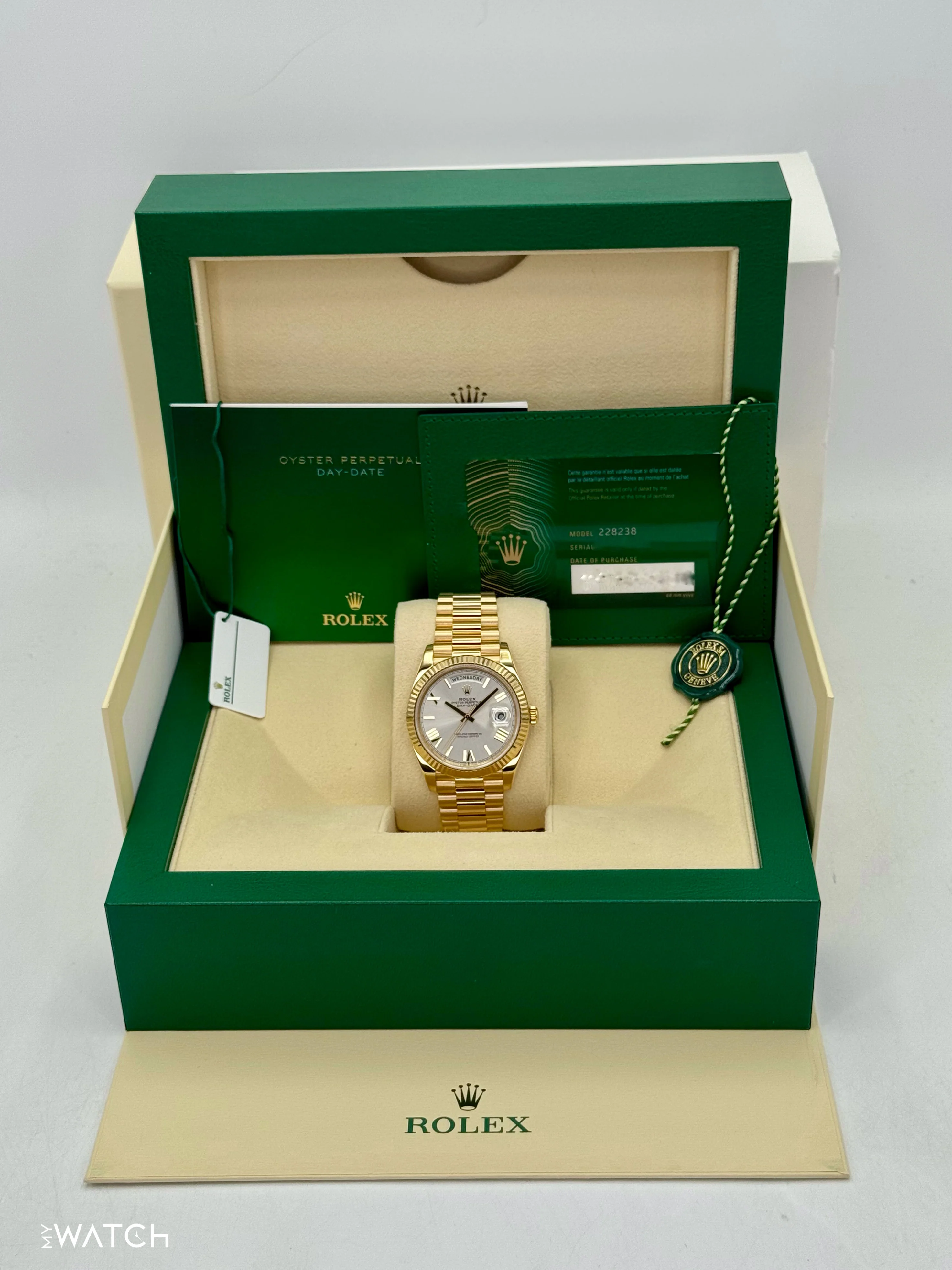 2023 Rolex Day-Date 40mm 228238 Presidential Silver Dial - Image 9