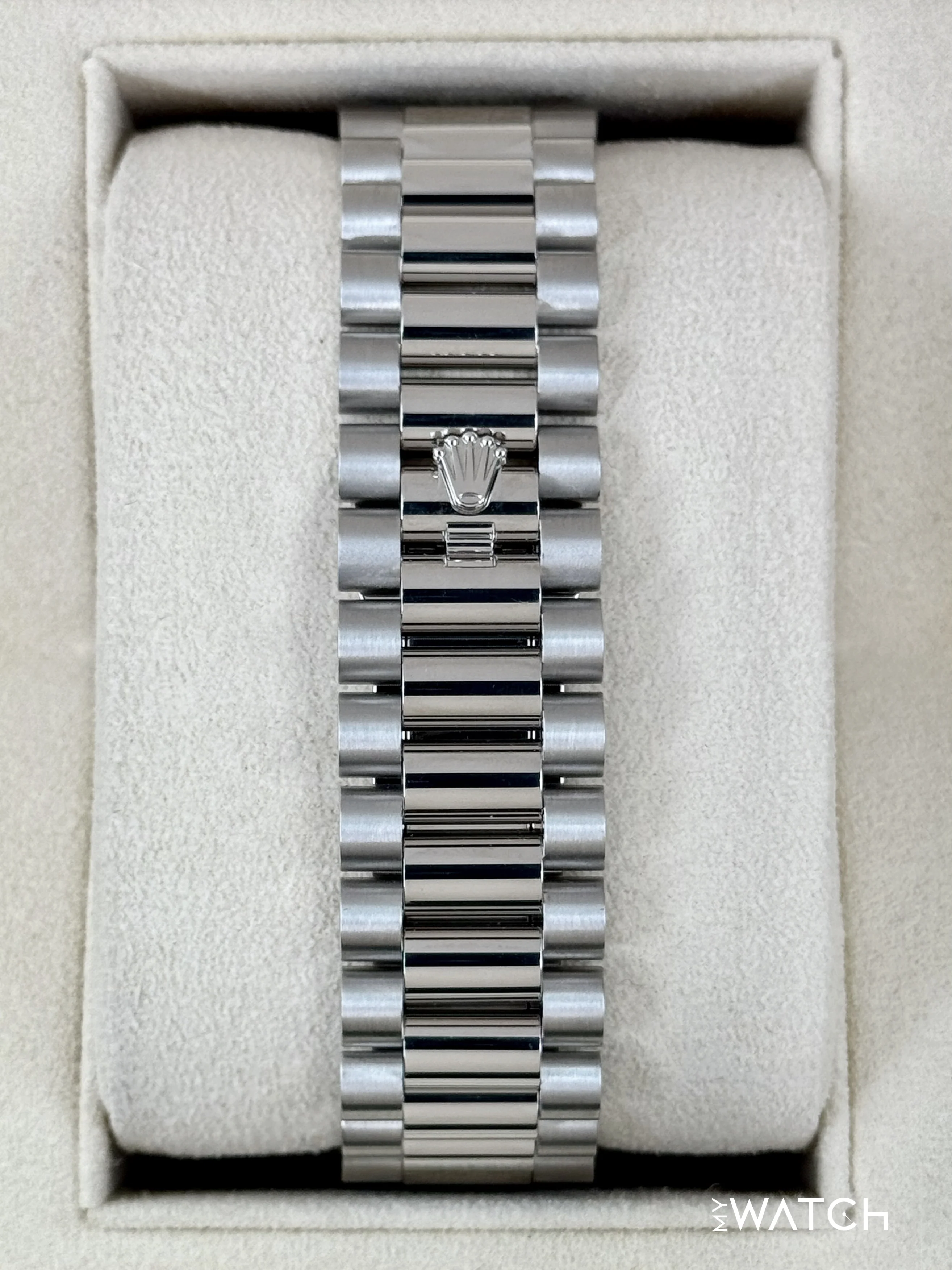 2023 Rolex Day-Date 40mm 228396TBR Ice Blue Diamond Baguette Dial - Image 2