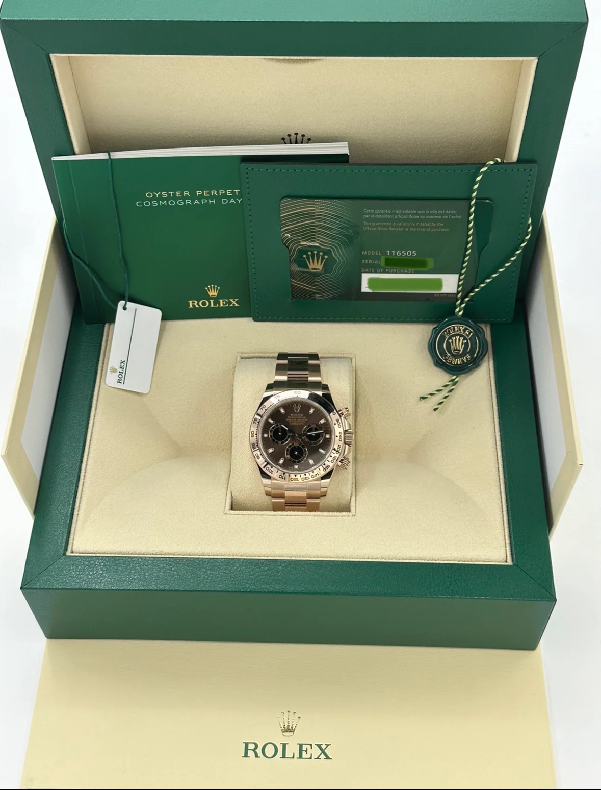 NEW 2023 Rolex Daytona 40mm 116505 Rose Gold Chocolate Dial - Image 12