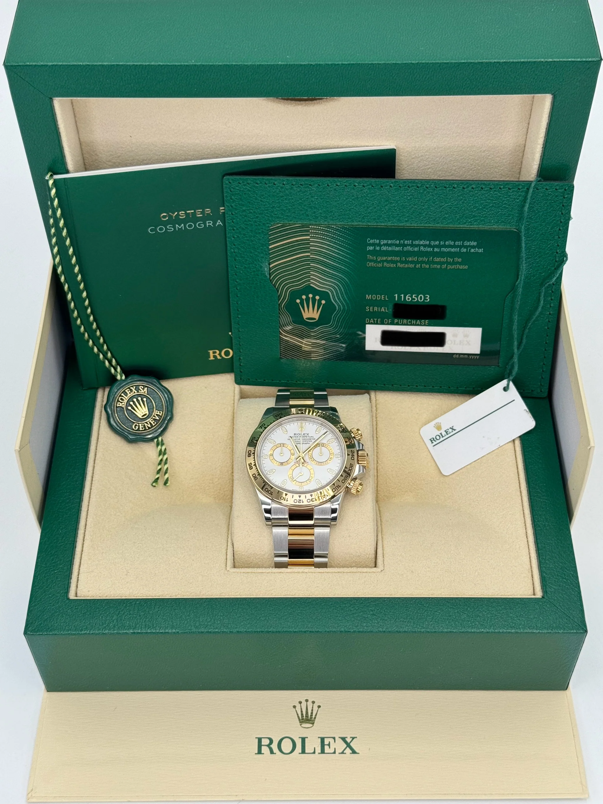 2023 Rolex Daytona 40mm 116503 Tow-Tone White Dial - Image 11
