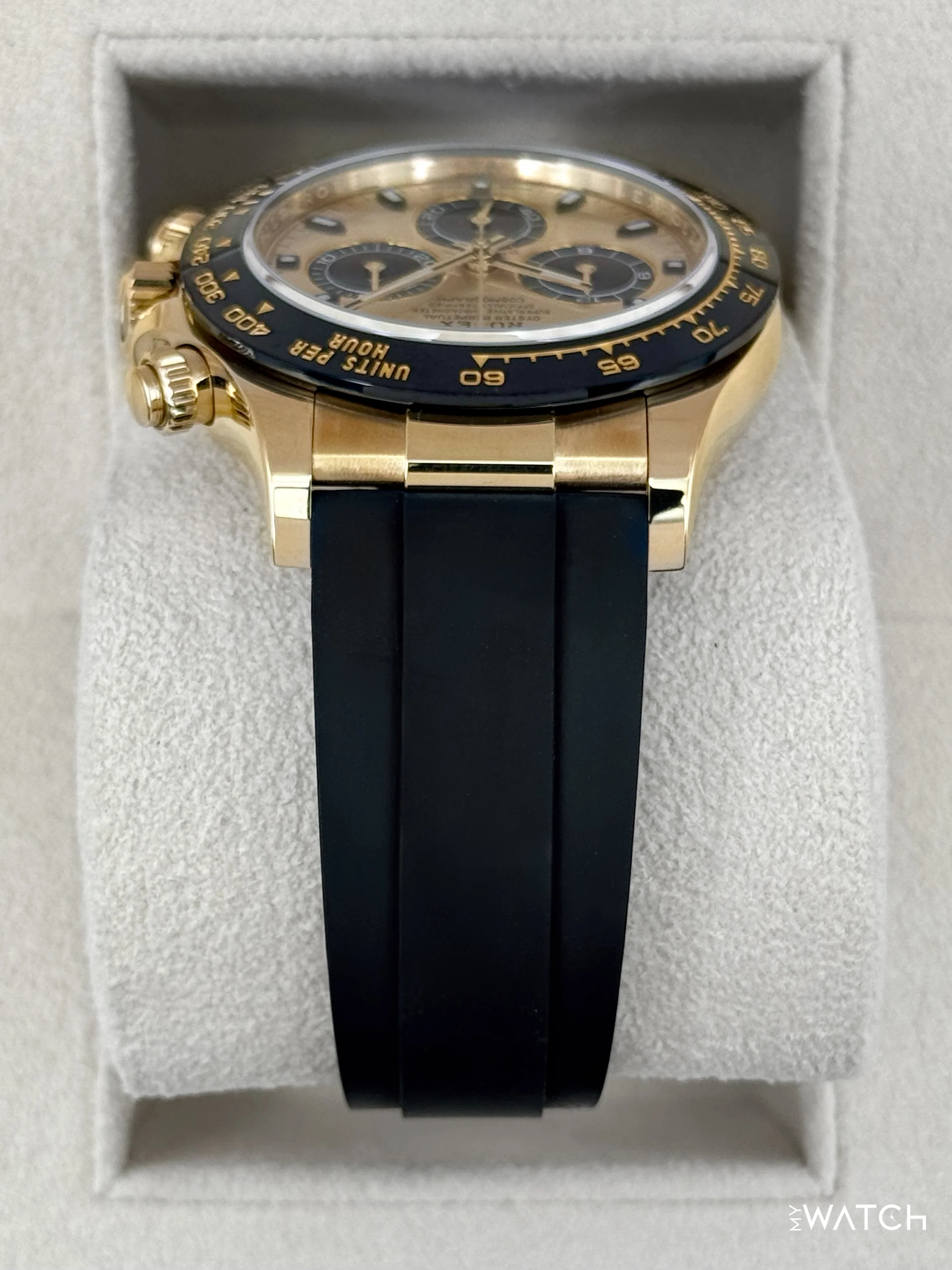 2023 Rolex Daytona 40mm 116518LN 18K Yellow Gold Oysterflex Champagne Dial - Image 4