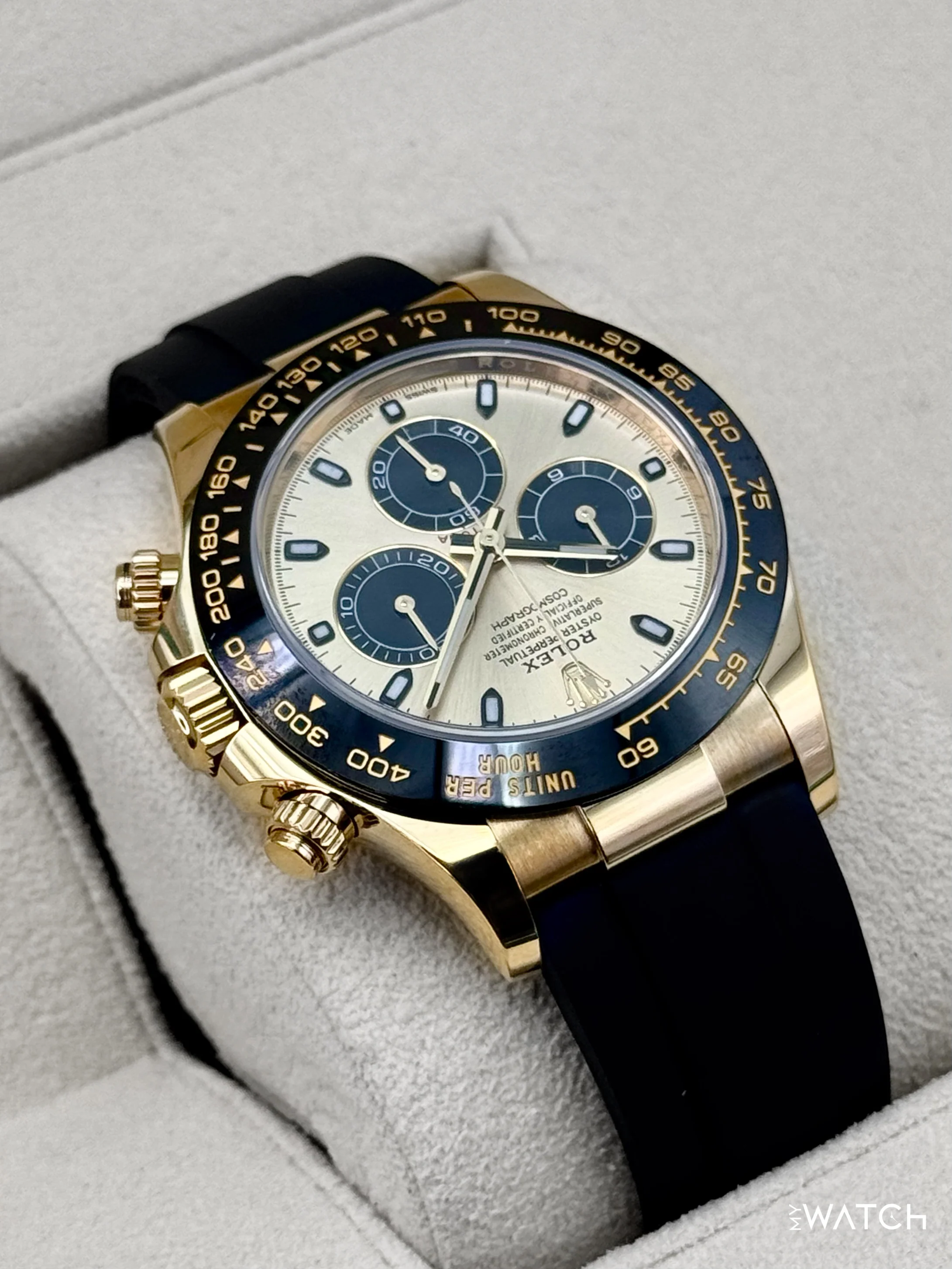 2023 Rolex Daytona 40mm 116518LN 18K Yellow Gold Oysterflex Champagne Dial - Image 8