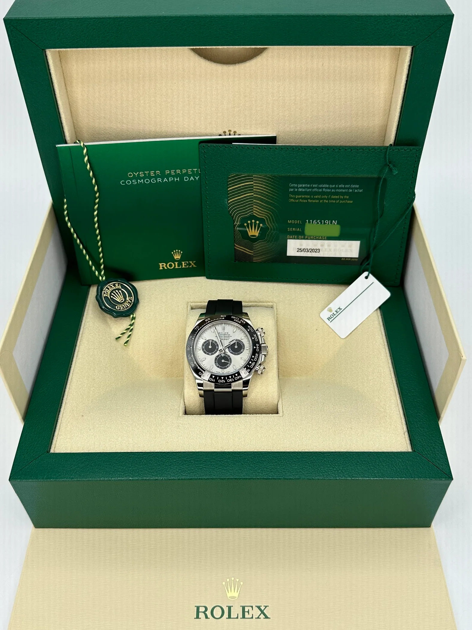 2023 Rolex Daytona 40mm 116519LN White Gold Silver Ghost Dial - Image 11