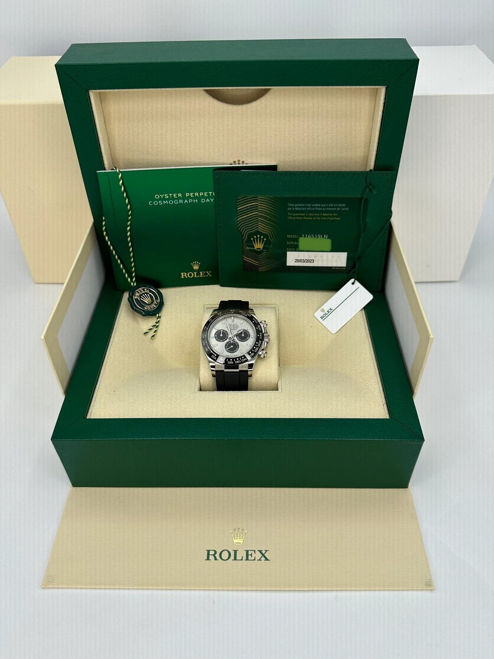 2023 Rolex Daytona 40mm 116519LN White Gold Silver Ghost Dial - Image 12