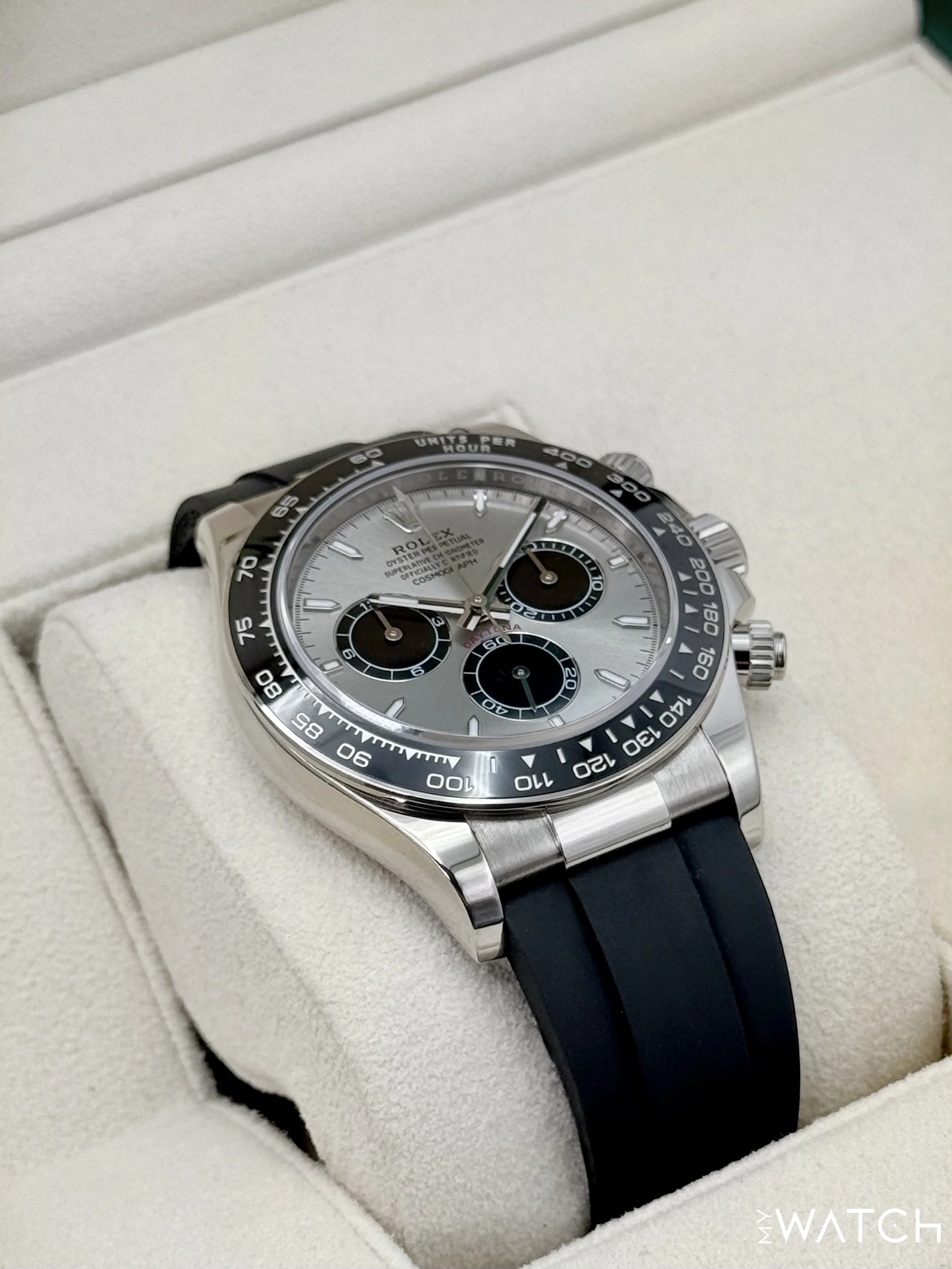 2023 Rolex Daytona 40mm 126519LN White Gold Oysterflex Silver Ghost Dial - Image 6