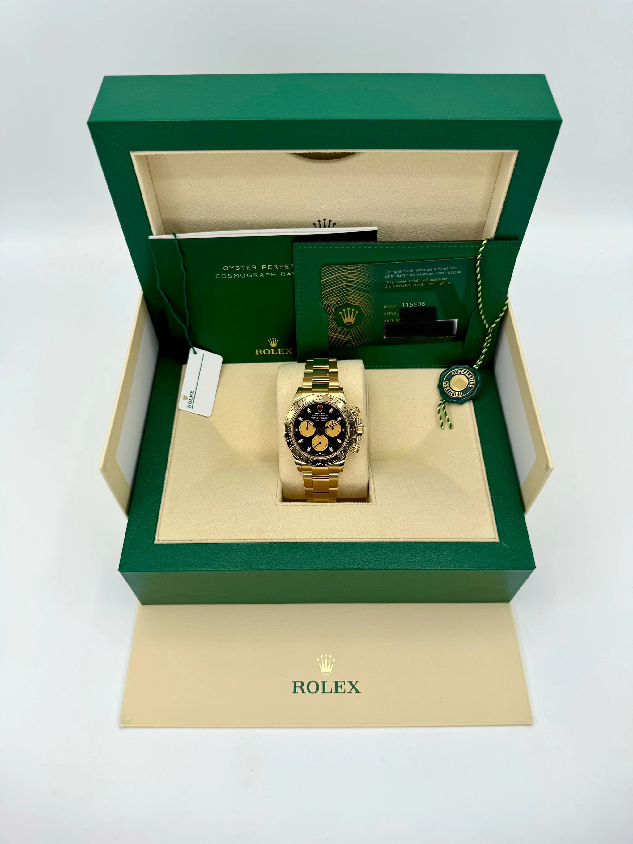 2023 Rolex Daytona "Paul Newman" 40mm 116508 Yellow Gold Black Dial - Image 11