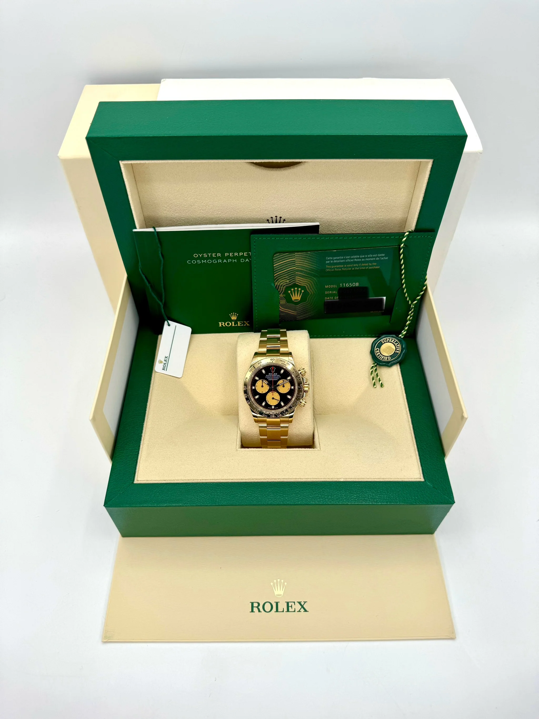 2023 Rolex Daytona "Paul Newman" 40mm 116508 Yellow Gold Black Dial - Image 12