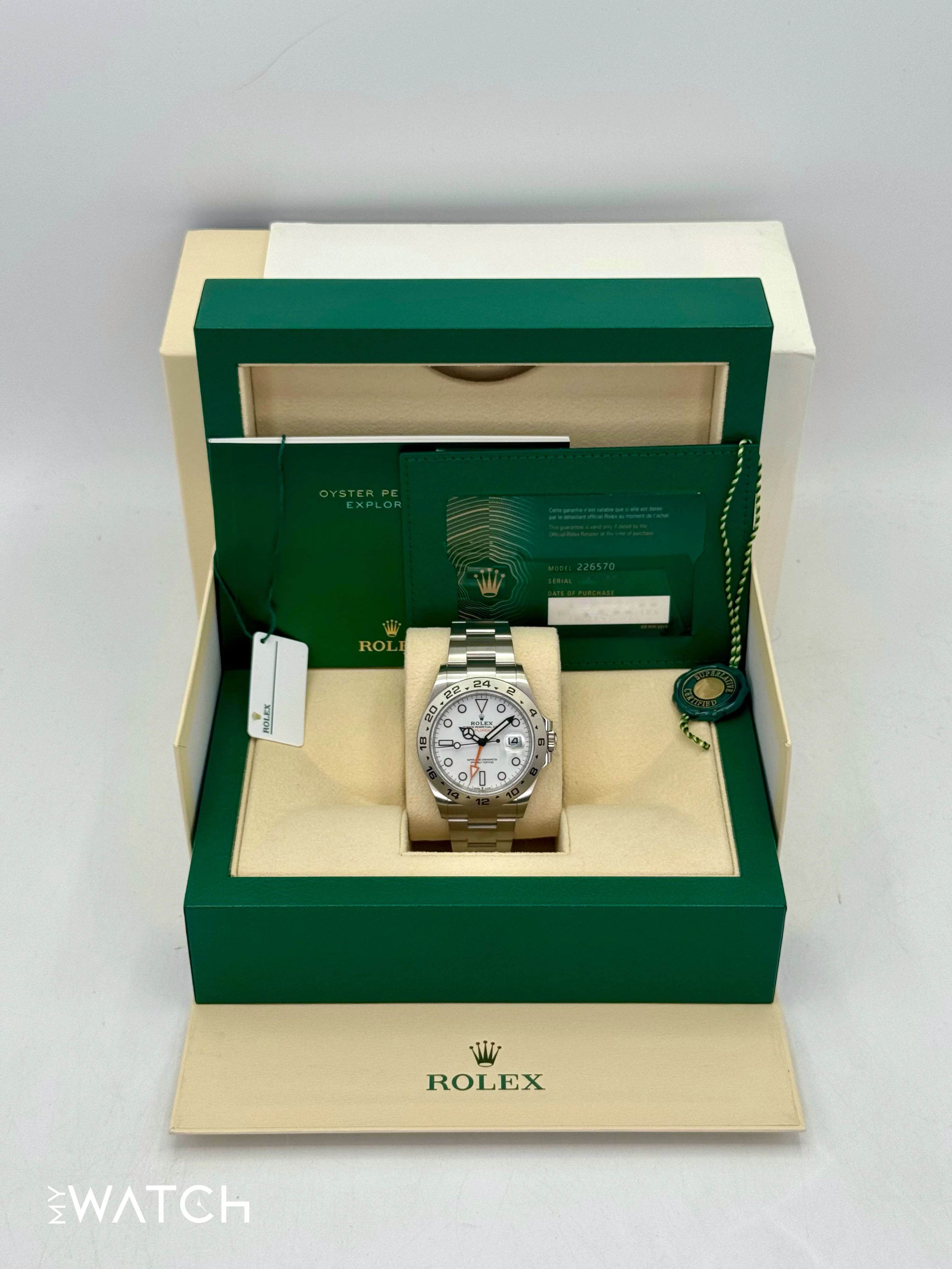 2023 Rolex Explorer II 42mm 226570 Polar White Dial - Image 9