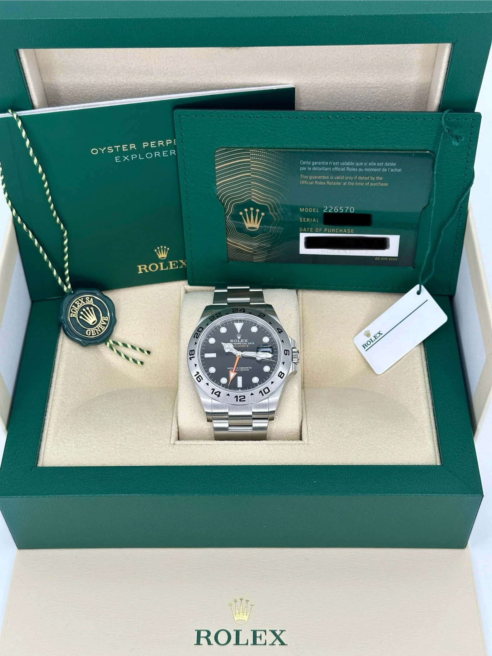 2023 Rolex Explorer II 42mm 226570 Black Dial - Image 11