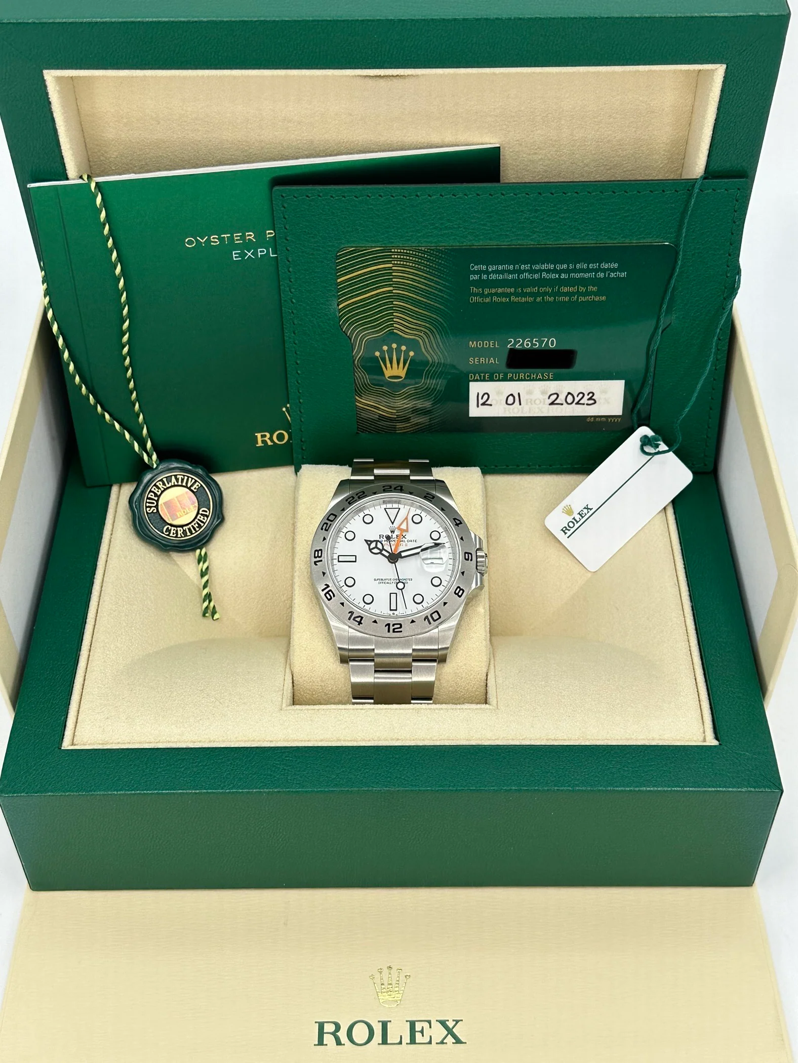 NEW 2023 Rolex Explorer II 42mm 226570 Polar White Dial - Image 11