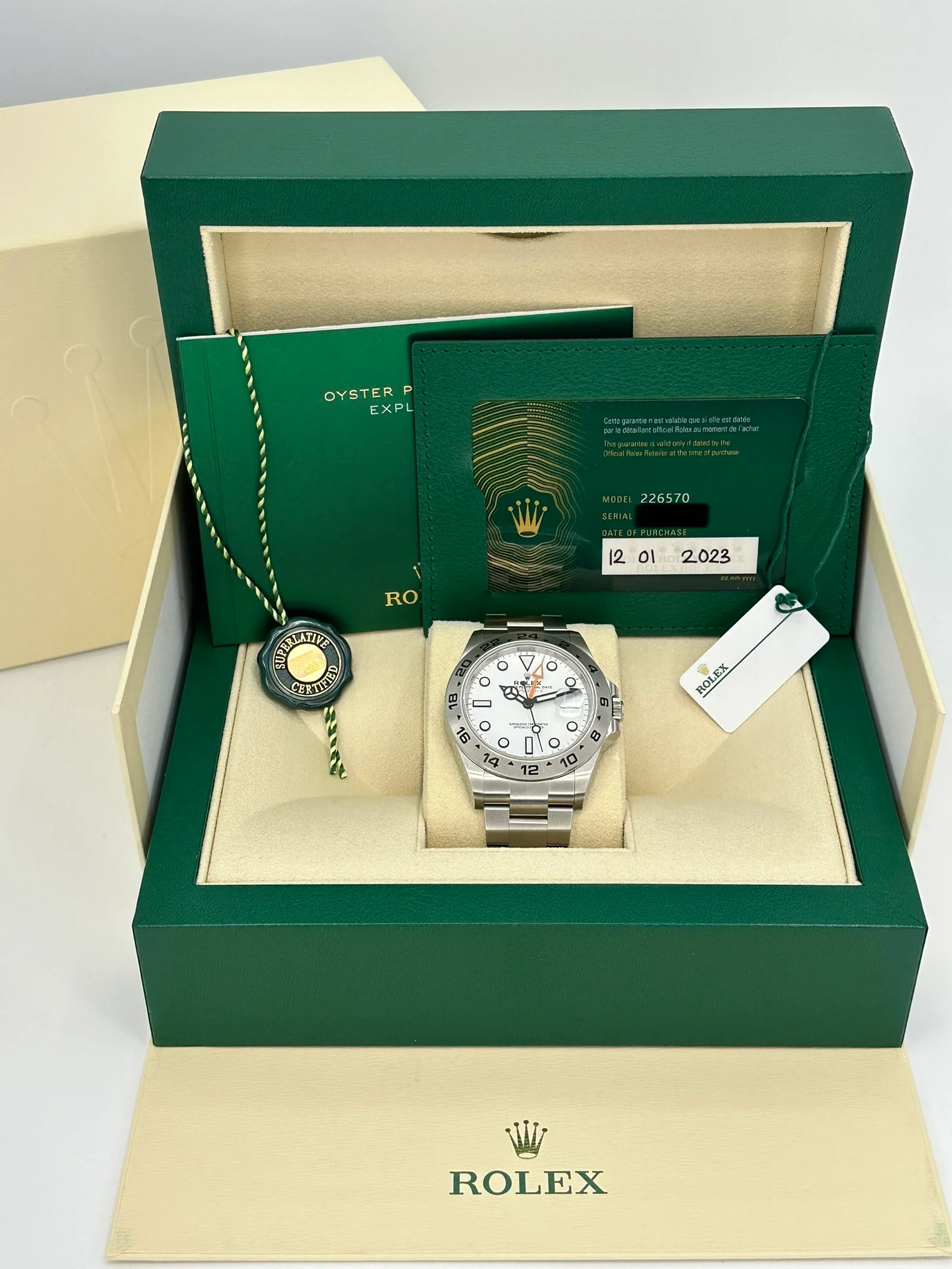 NEW 2023 Rolex Explorer II 42mm 226570 Polar White Dial - Image 12