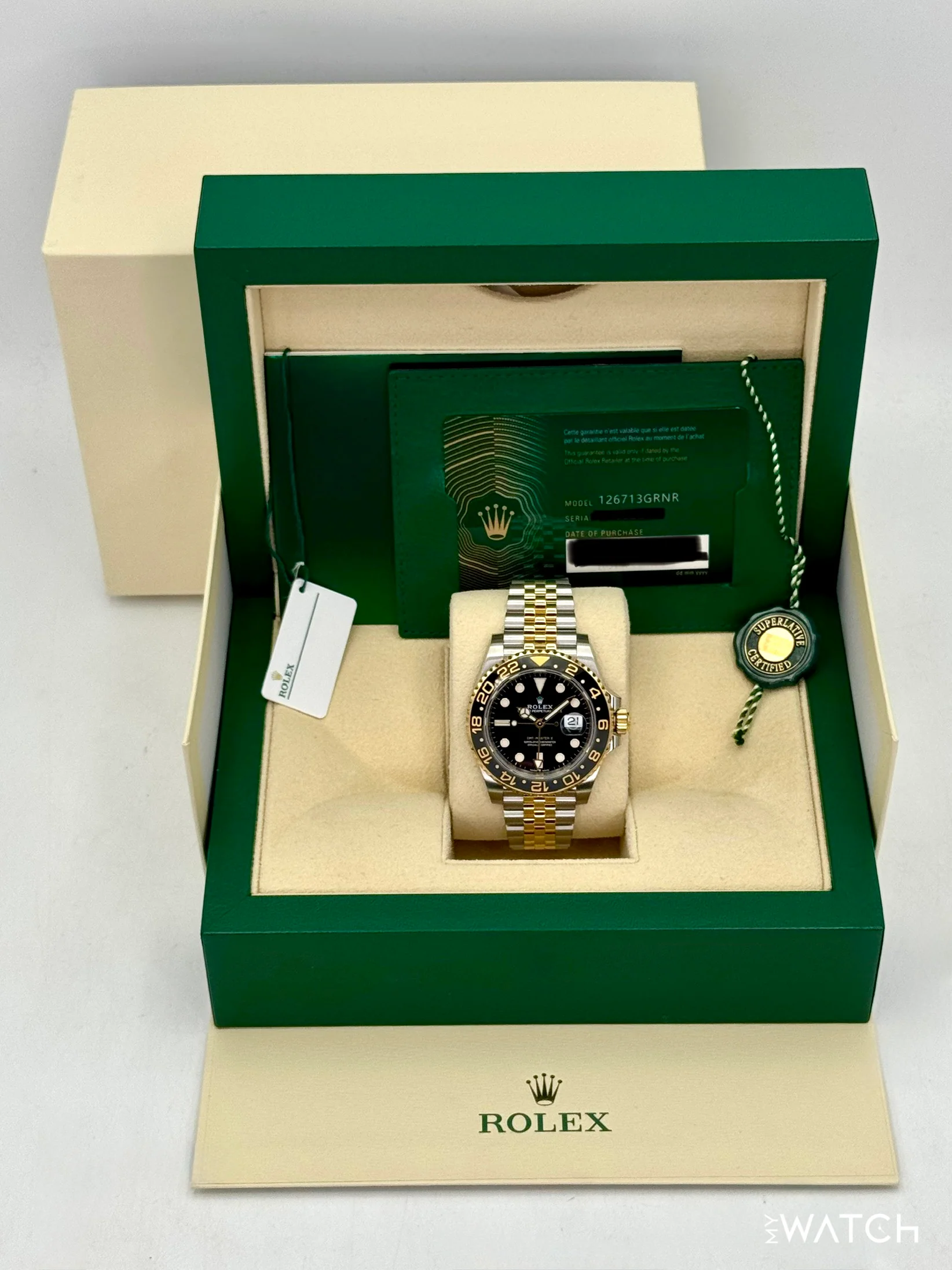2023 Rolex GMT-Master II 40mm 126713GRNR Two-Tone Jubilee - Image 9