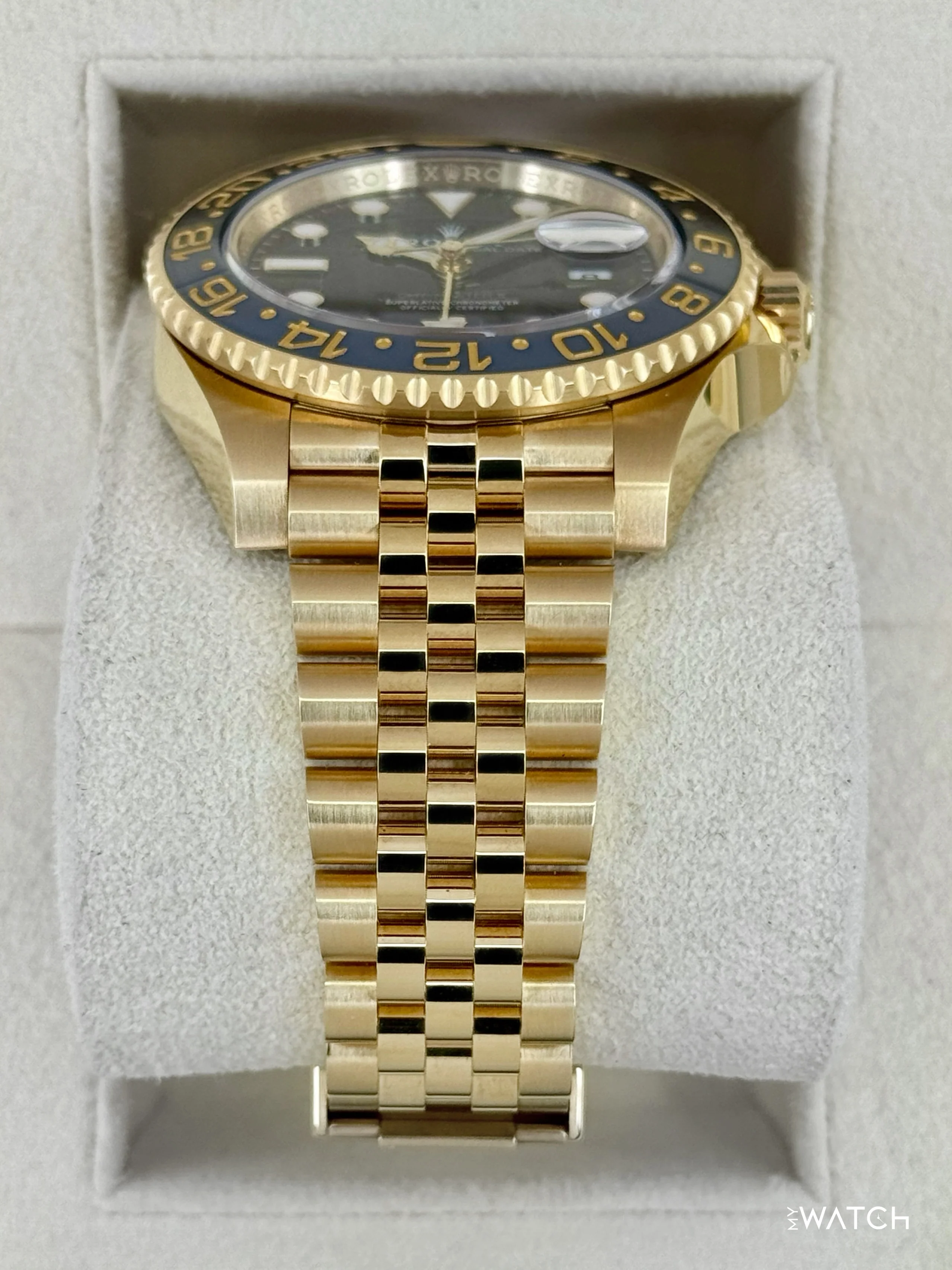 2023 Rolex GMT-Master II 40mm 126718GRNR Yellow Gold Jubilee Black Dial - Image 3