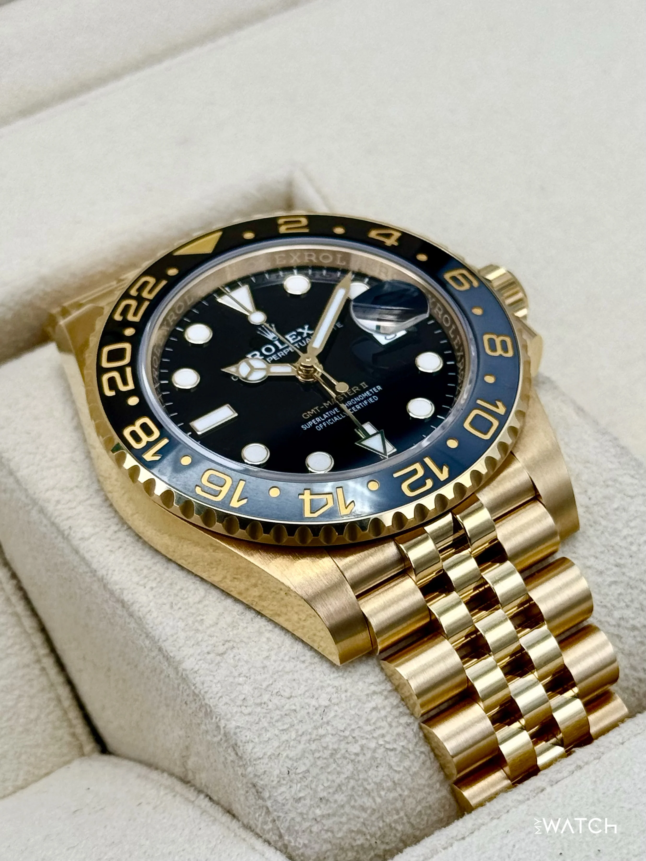 2023 Rolex GMT-Master II 40mm 126718GRNR Yellow Gold Jubilee Black Dial - Image 6