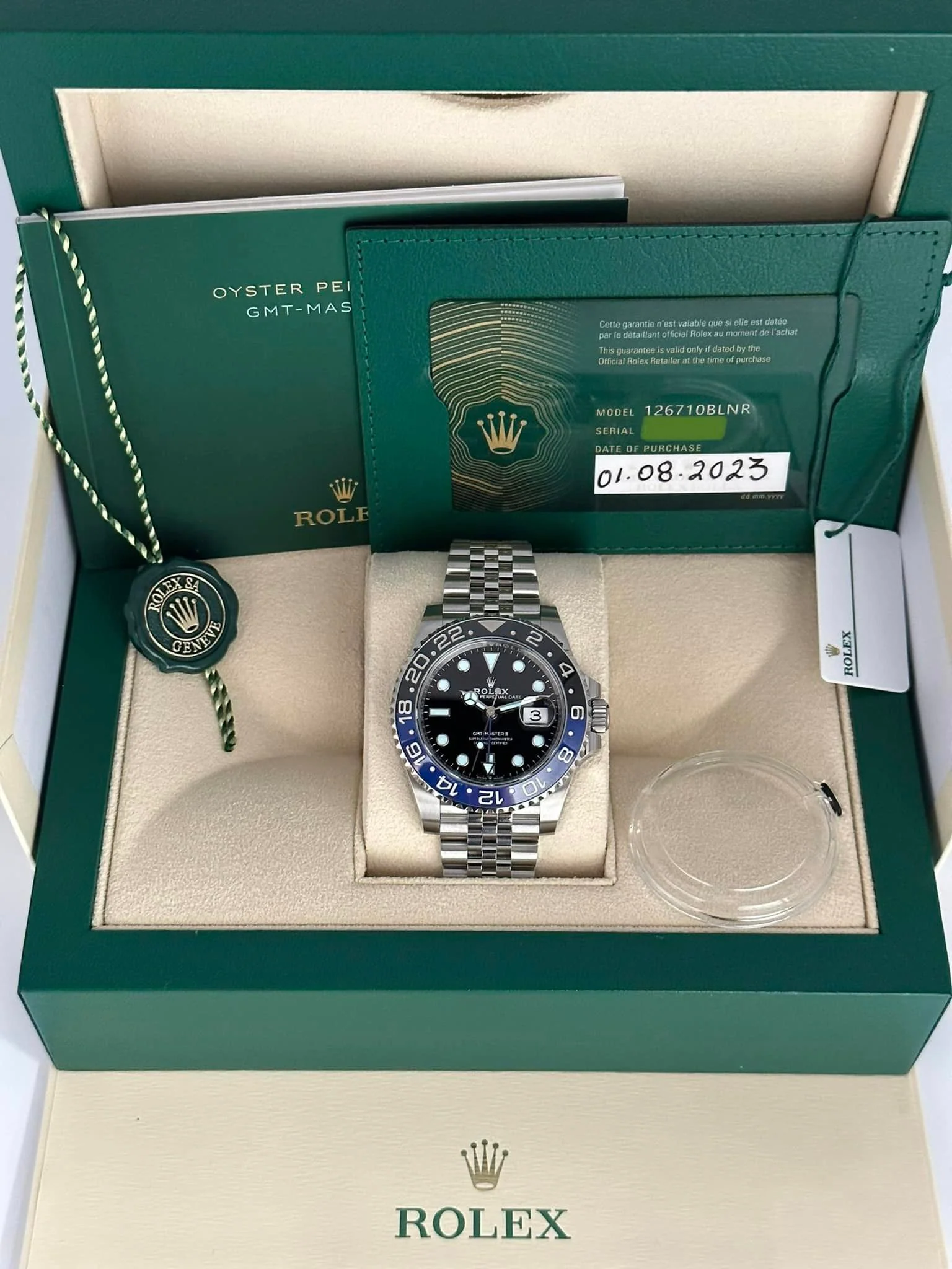 NEW 2023 Rolex GMT-Master II "Batgirl" 40mm 126710BLNR Jubilee Black Dial - Image 11