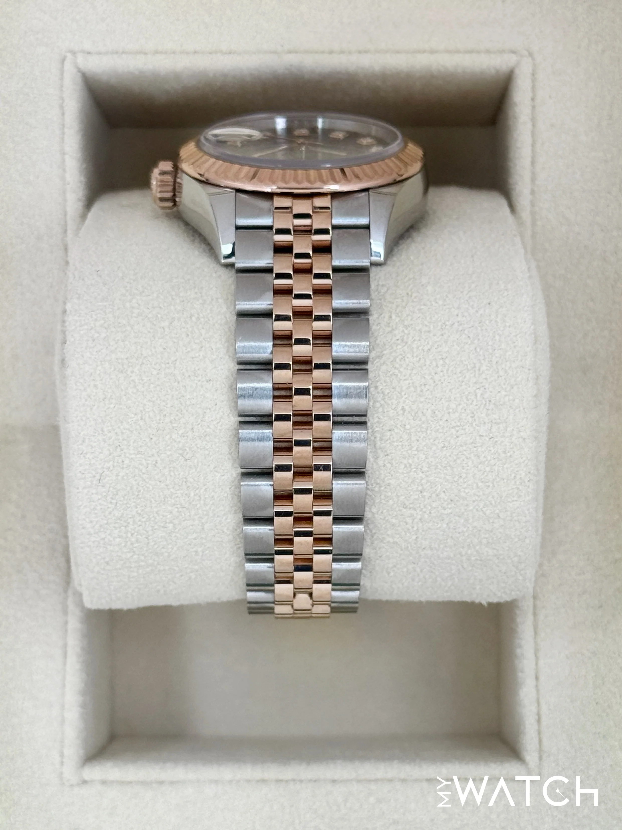 2023 Rolex Ladies Datejust 28mm 279171 Two-Tone Chocolate Diamond Dial - Image 4
