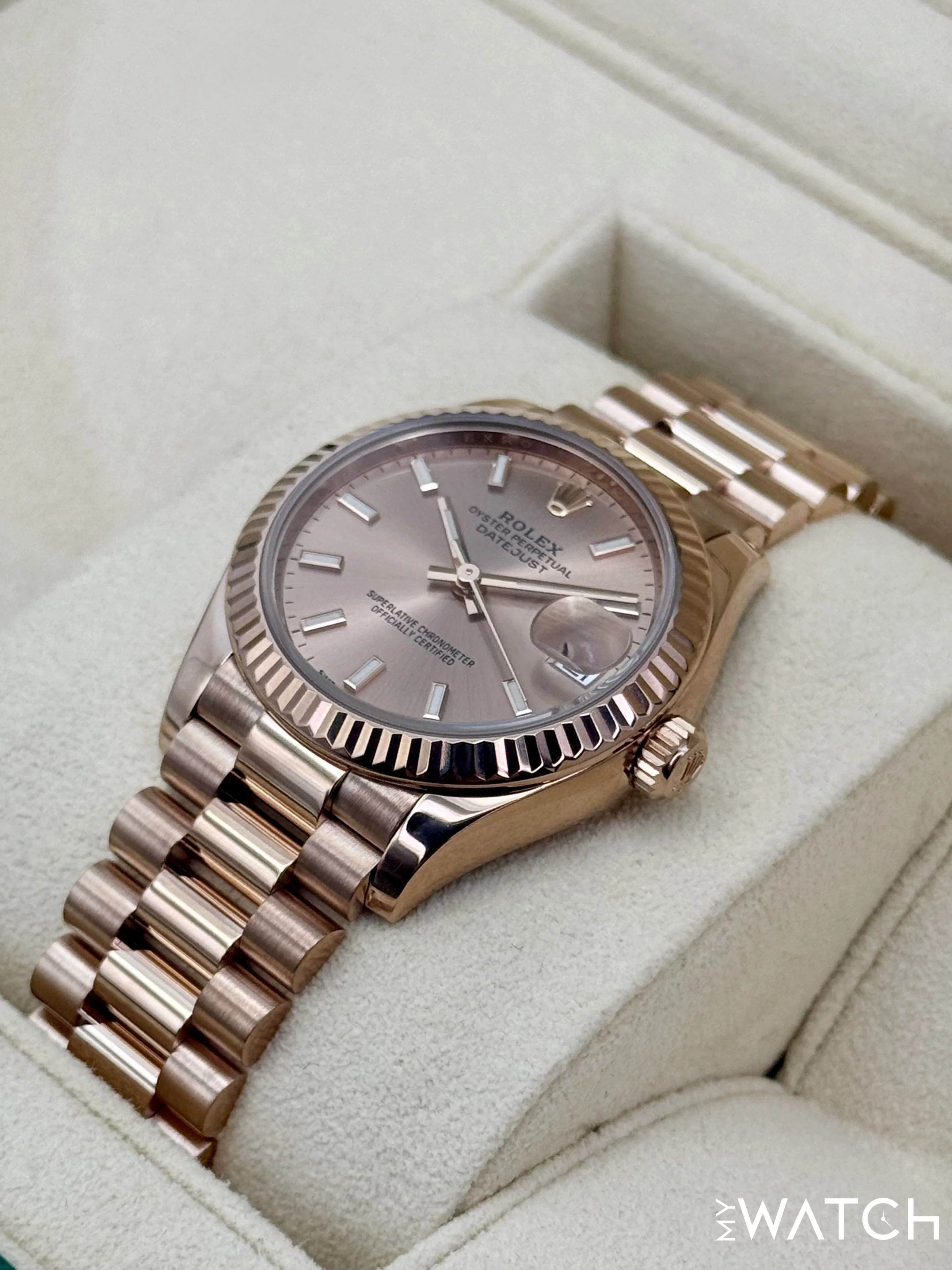 2023 Rolex Ladies Datejust 31mm 278275 Rose Gold Rose Dial - Image 5