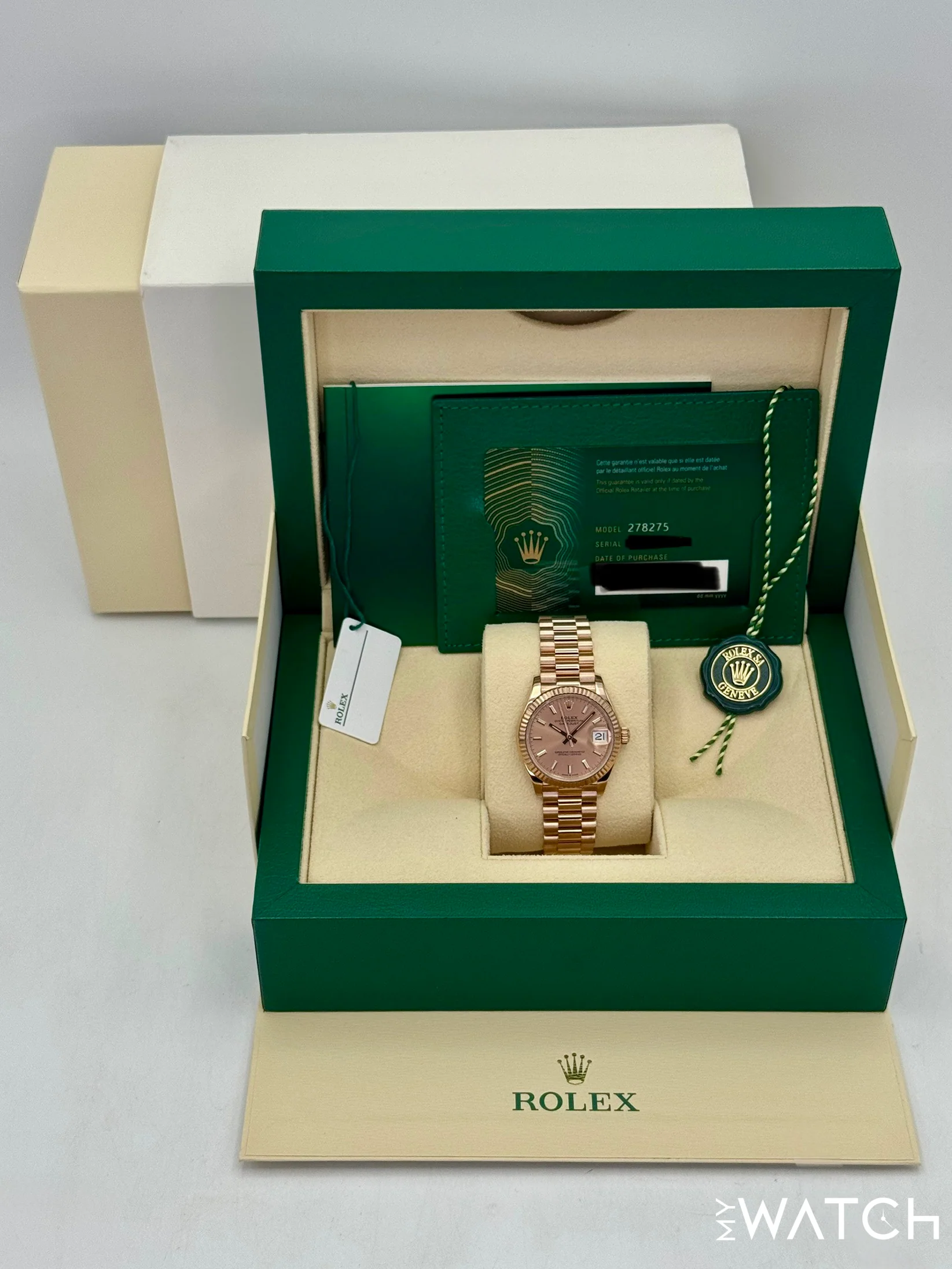 2023 Rolex Ladies Datejust 31mm 278275 Rose Gold Rose Dial - Image 9