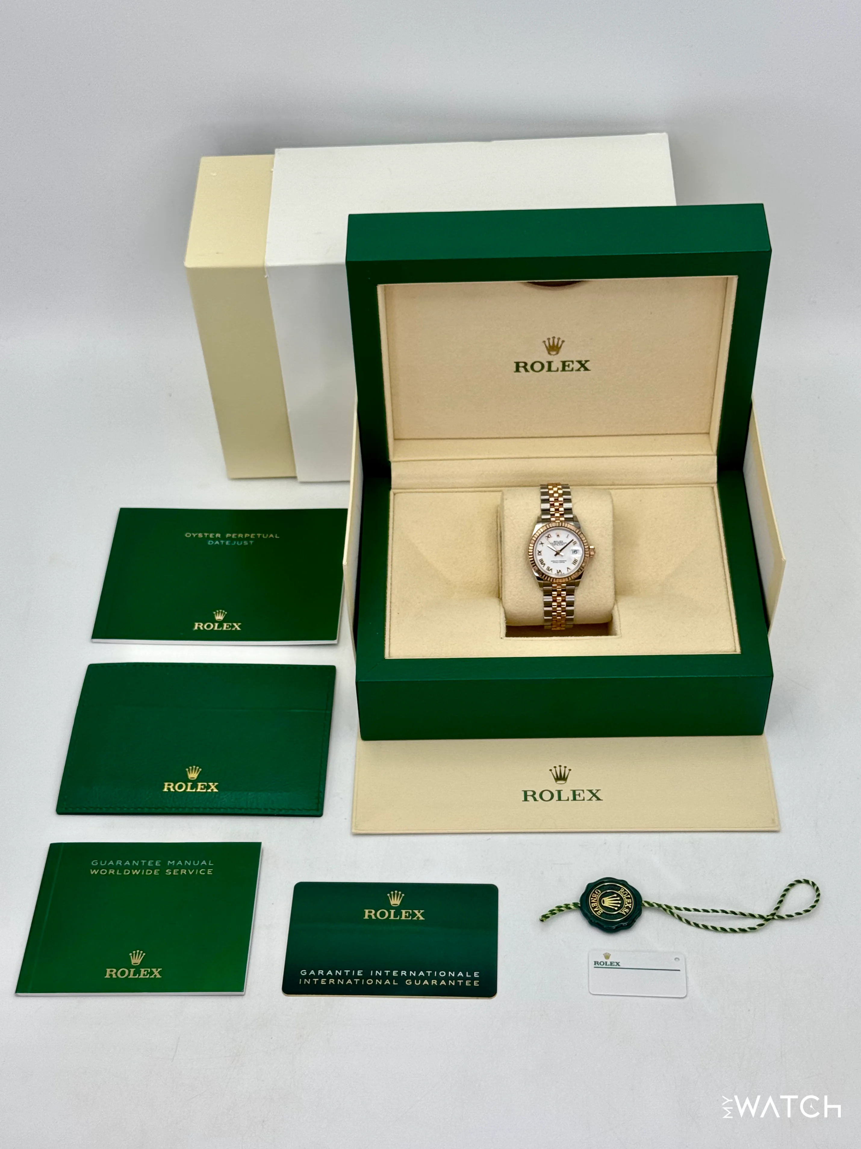 2023 Rolex Lady-Datejust 28mm 279171 Two-Tone Jubilee White Dial - Image 10