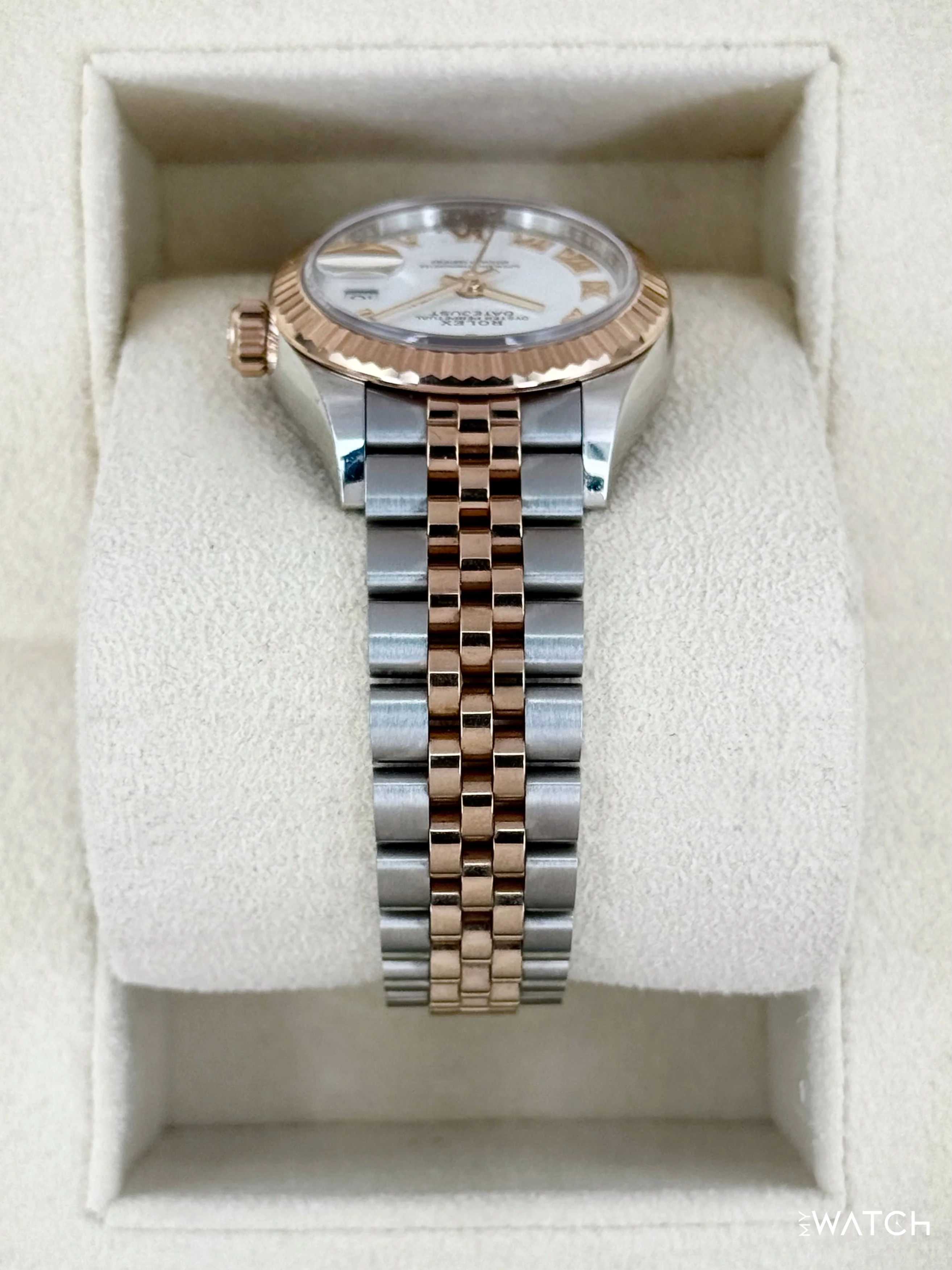 2023 Rolex Lady-Datejust 28mm 279171 Two-Tone Jubilee White Dial - Image 4