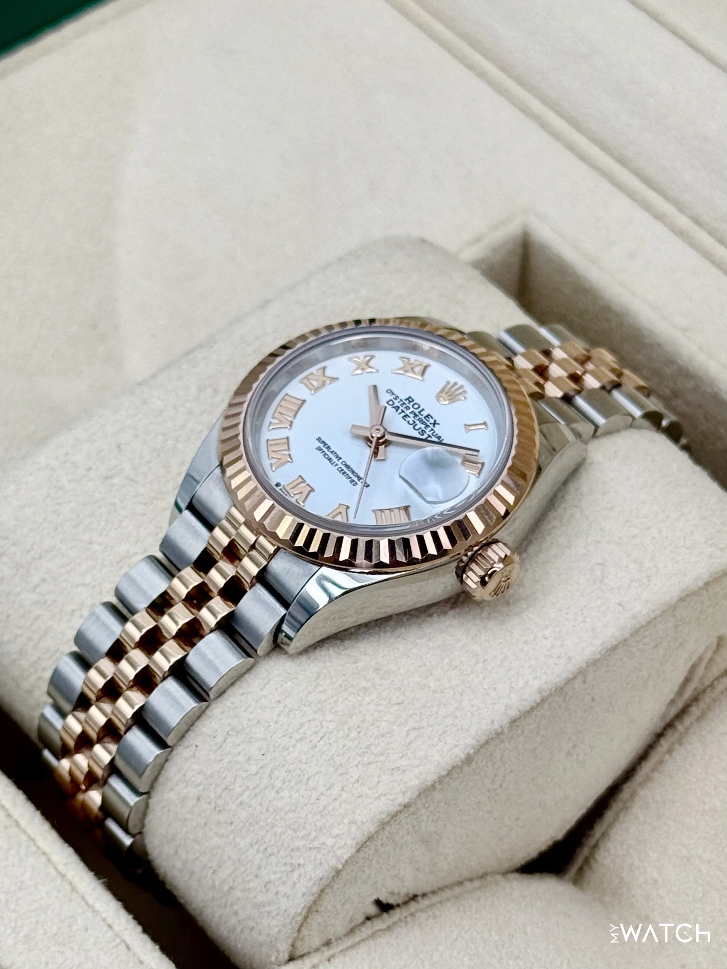 2023 Rolex Lady-Datejust 28mm 279171 Two-Tone Jubilee White Dial - Image 5