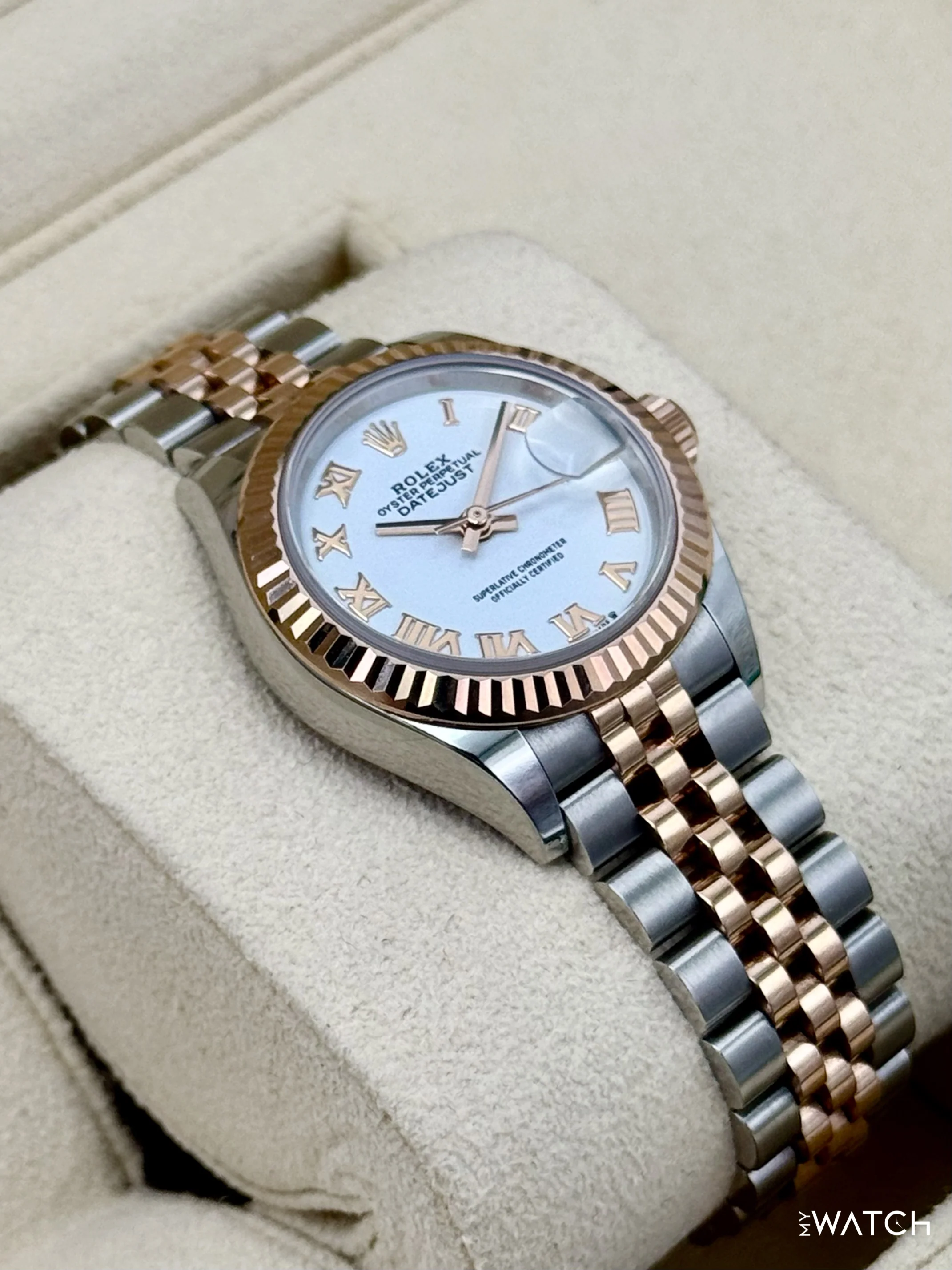 2023 Rolex Lady-Datejust 28mm 279171 Two-Tone Jubilee White Dial - Image 6