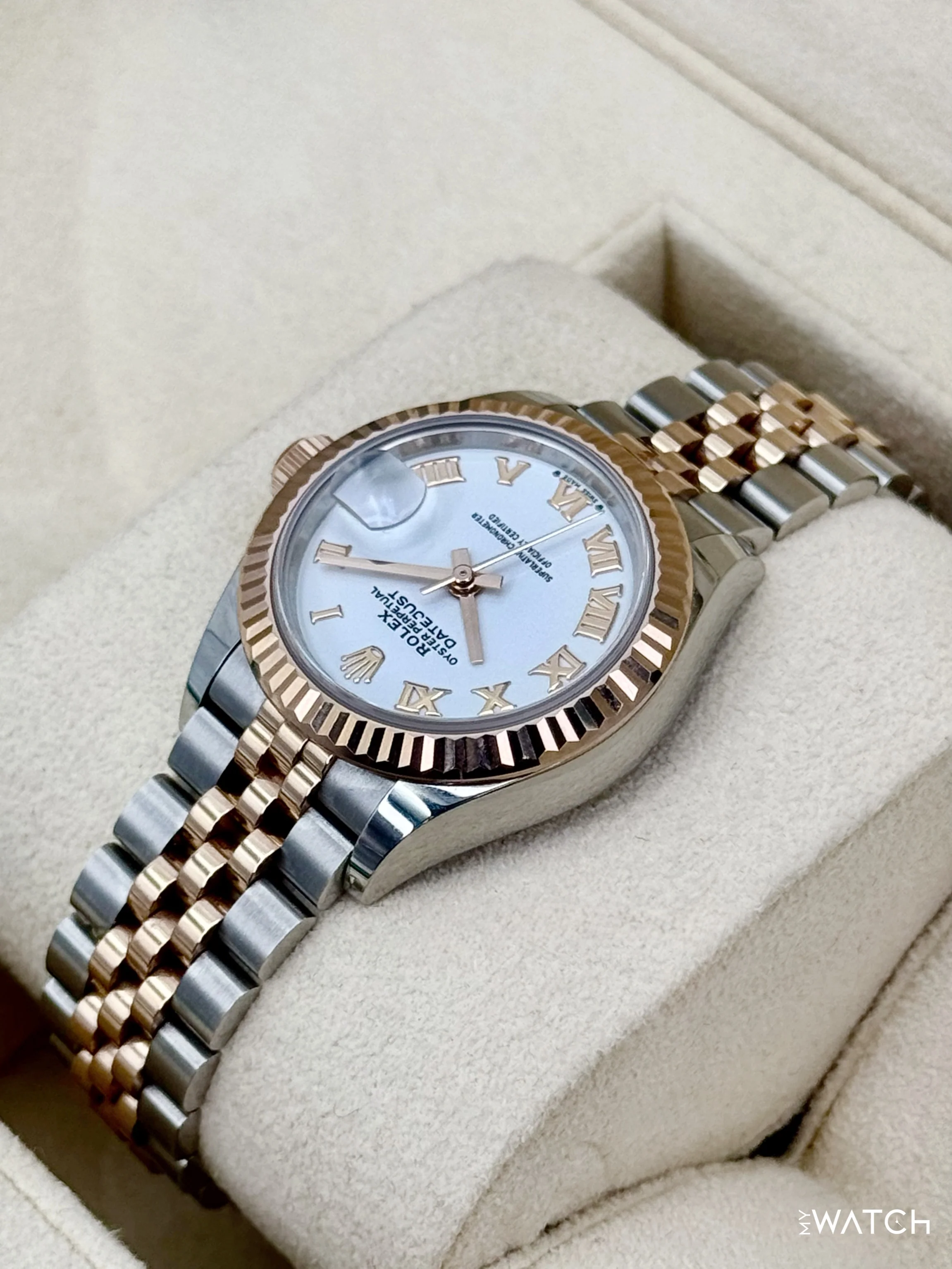 2023 Rolex Lady-Datejust 28mm 279171 Two-Tone Jubilee White Dial - Image 7