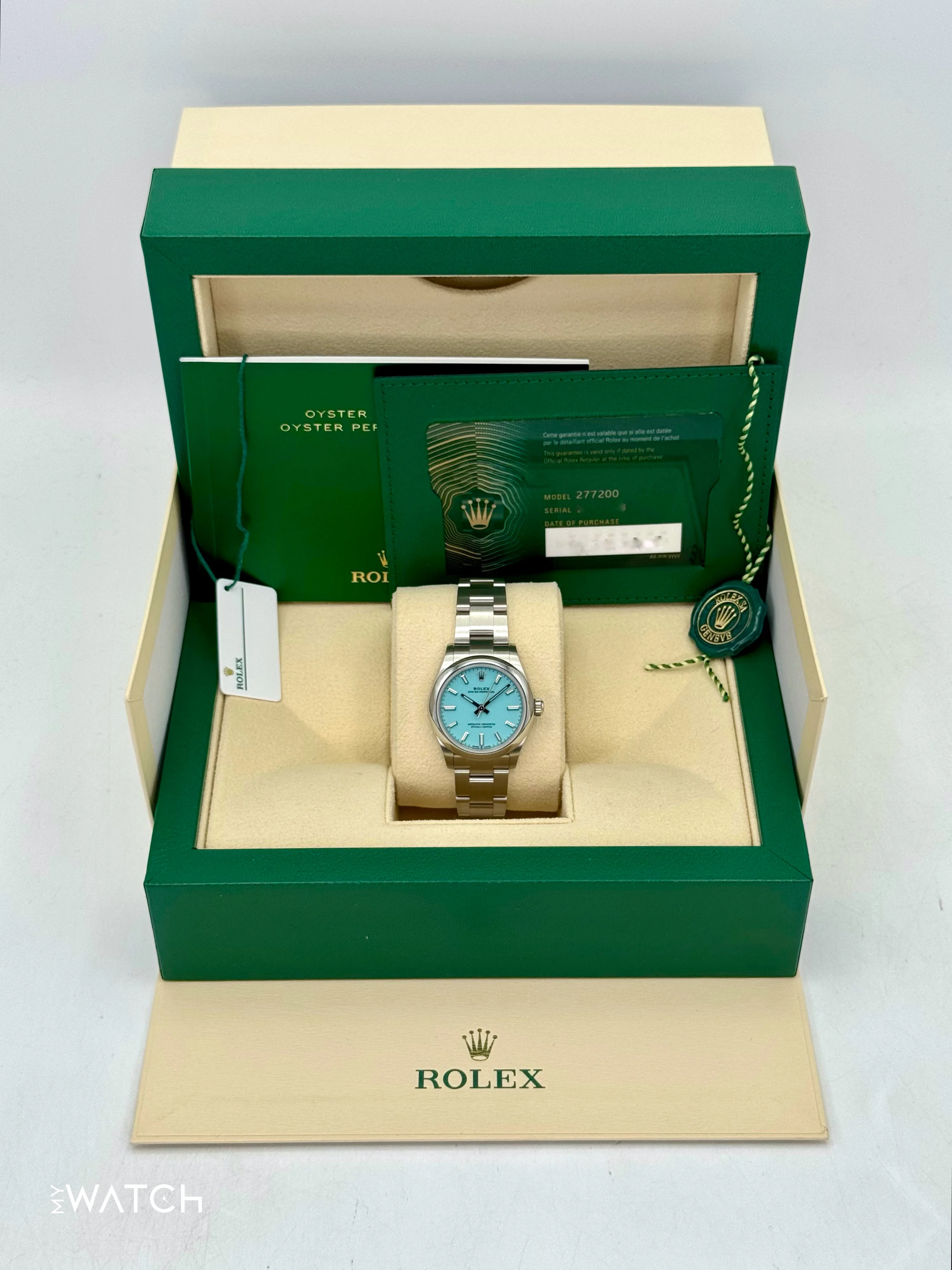 2023 Rolex Oyster Perpetual 31mm 277200 Turquoise Tiffany Blue Dial - Image 9