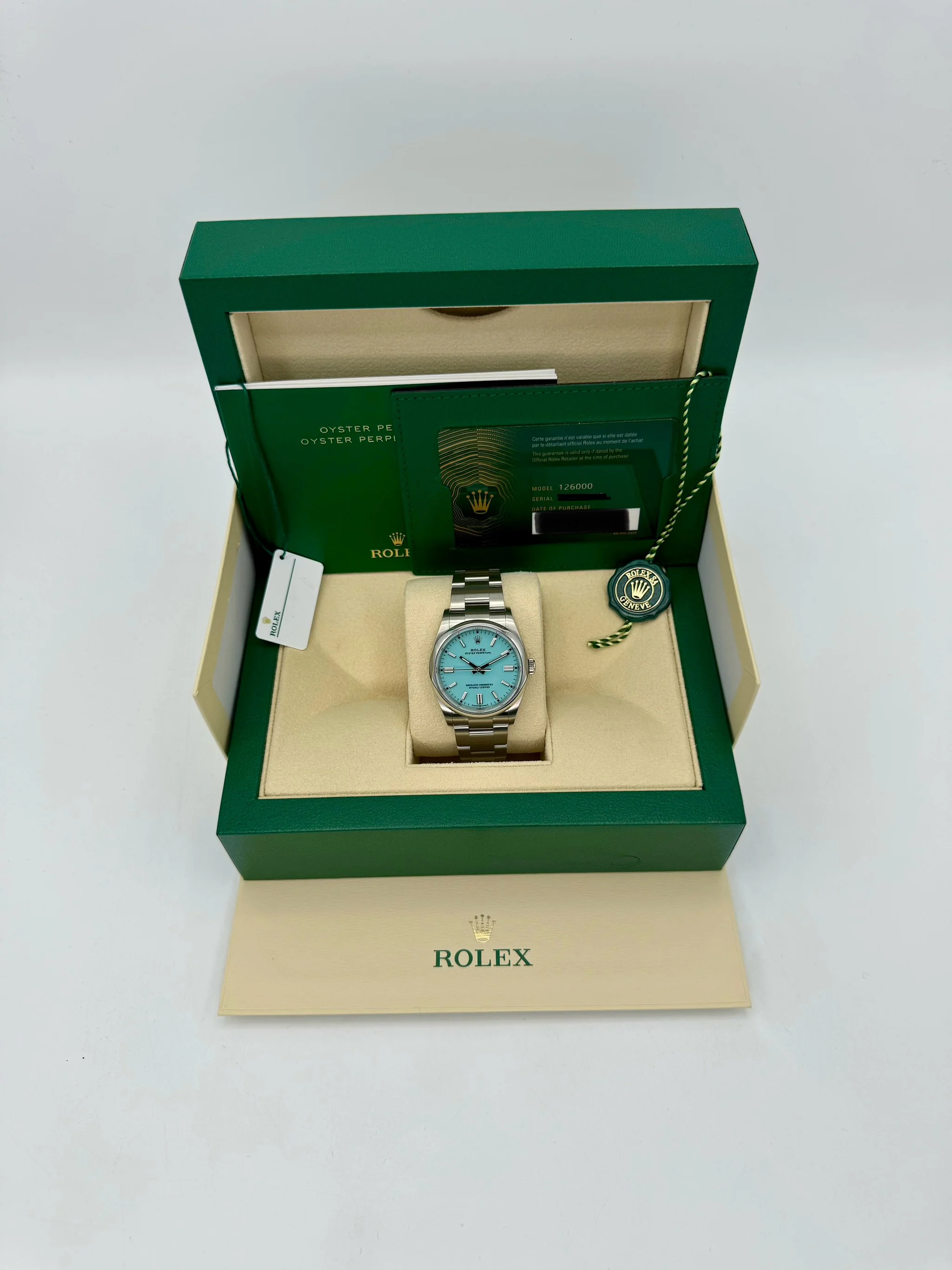 2023 Rolex Oyster Perpetual 36mm 126000 Tiffany Blue Dial - Image 11