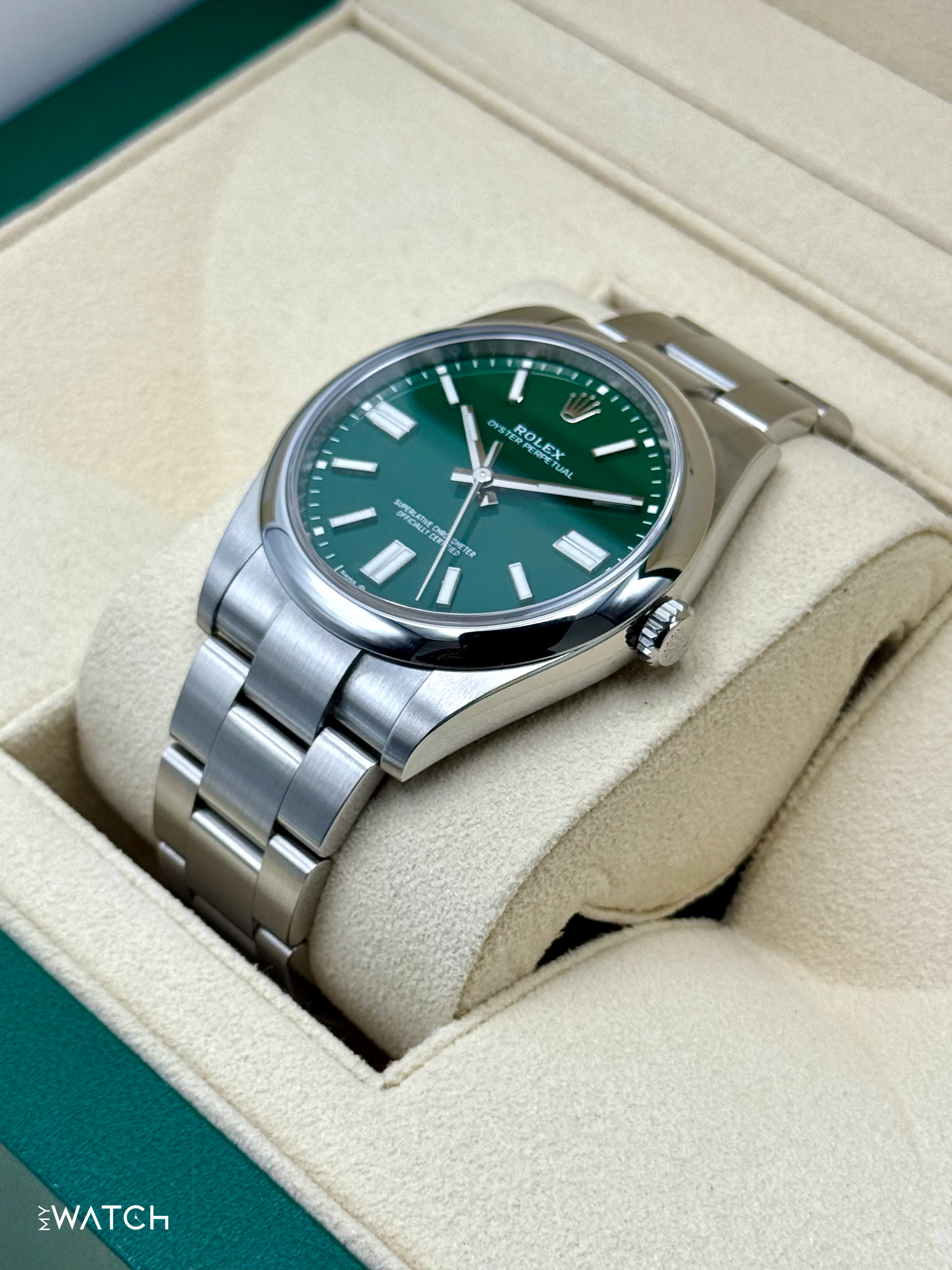 2023 Rolex Oyster Perpetual 41mm 124300 Green Dial - Image 5