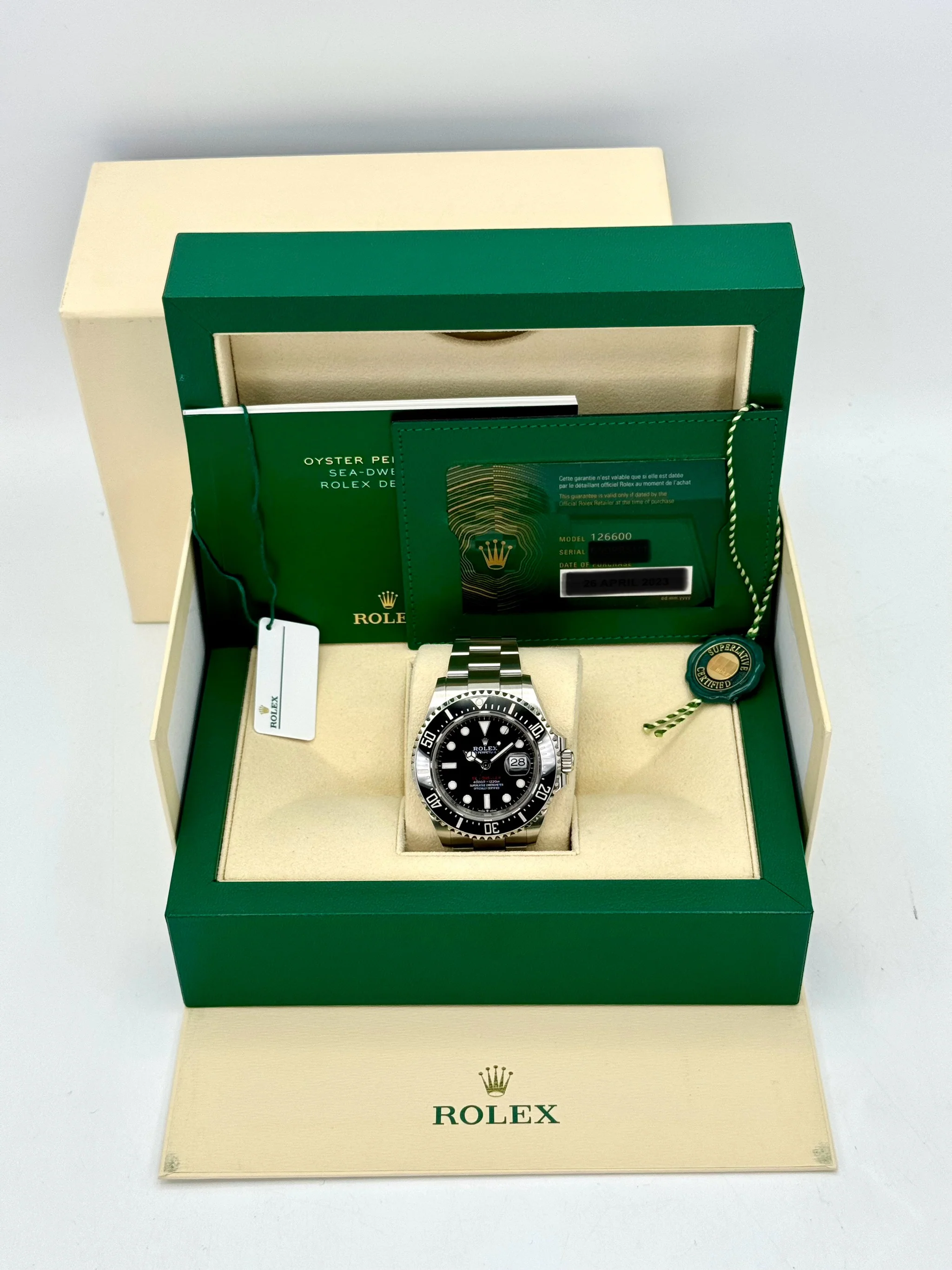2023 Rolex Sea-Dweller 43mm 126600 Stainless Steel Black Dial - Image 12