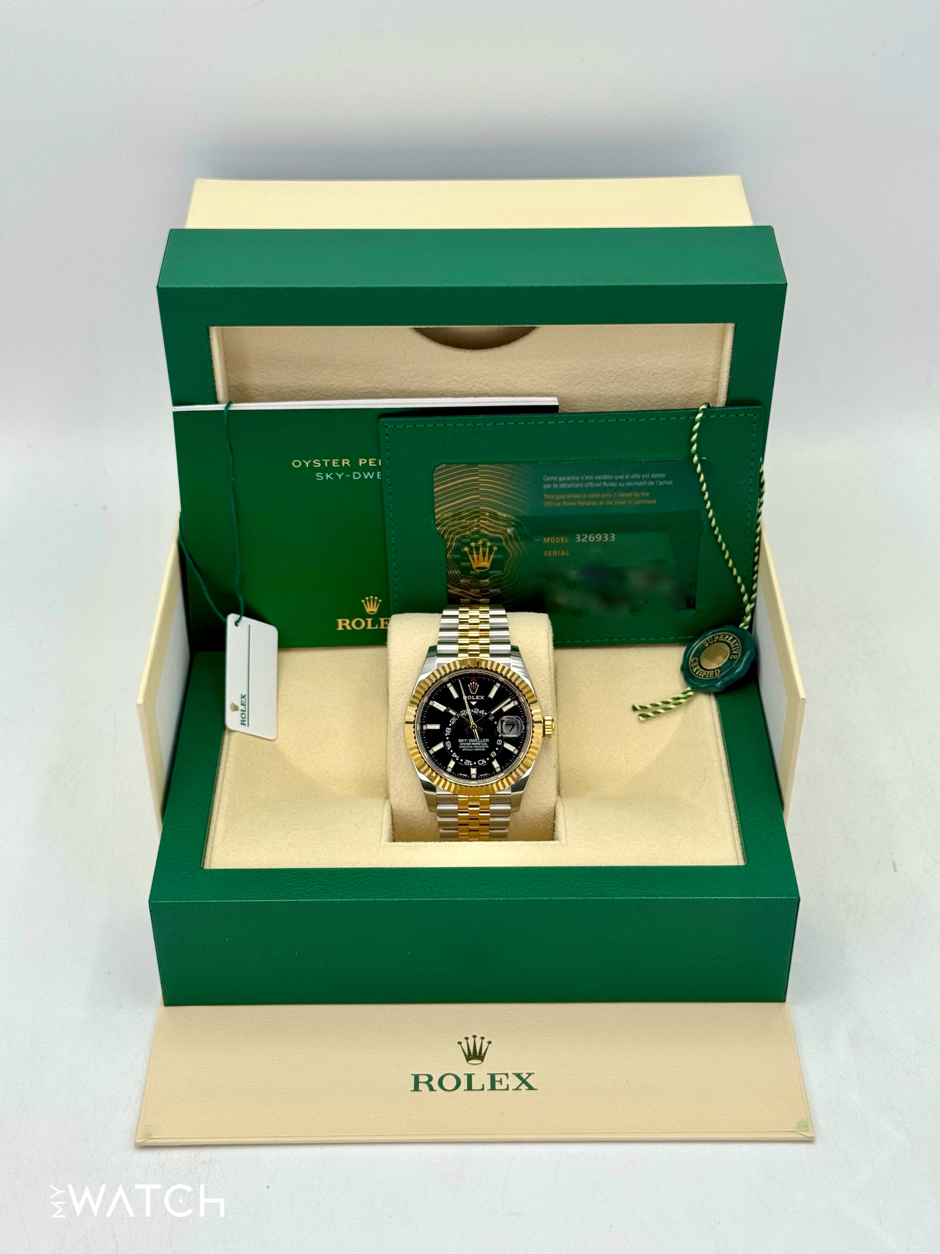 2023 Rolex Sky-Dweller 42mm 326933 Two-Tone Jubilee Black Dial - Image 9