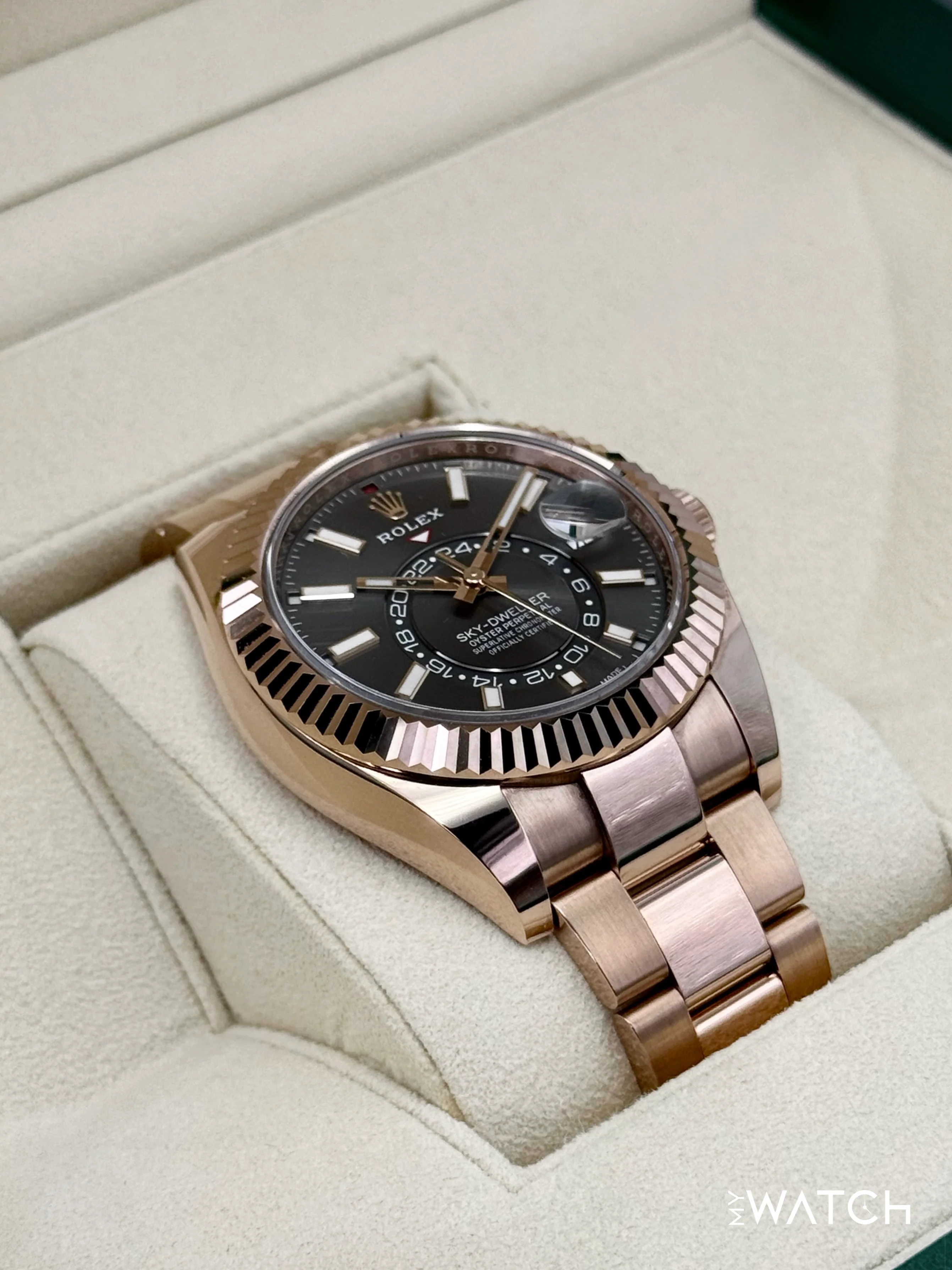 2023 Rolex Sky-Dweller 42mm 326935 Rose Gold Oyster Rhodium Dial - Image 6