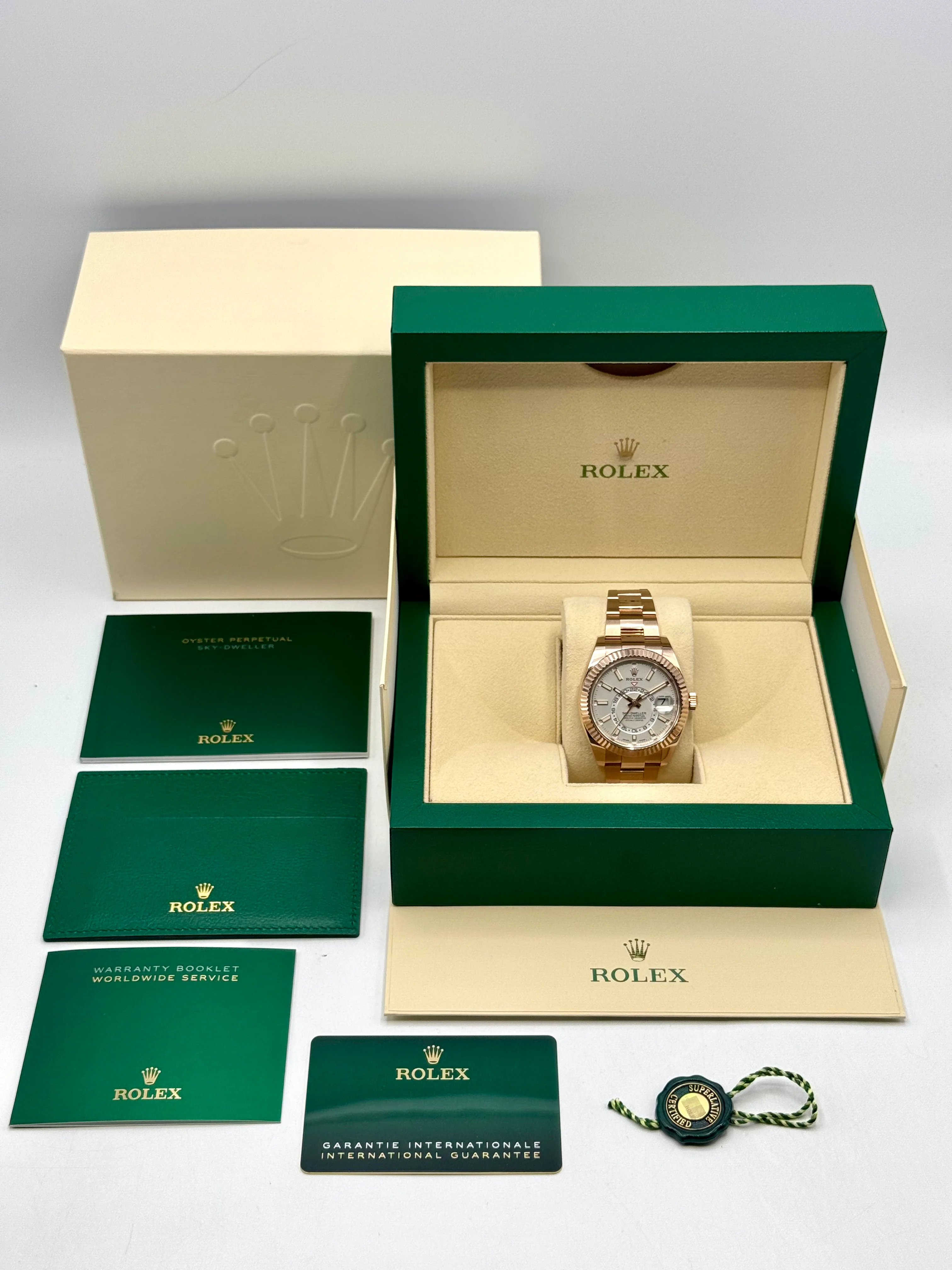 2023 Rolex Sky-Dweller 42mm 326935 Rose Gold White Dial - Image 10