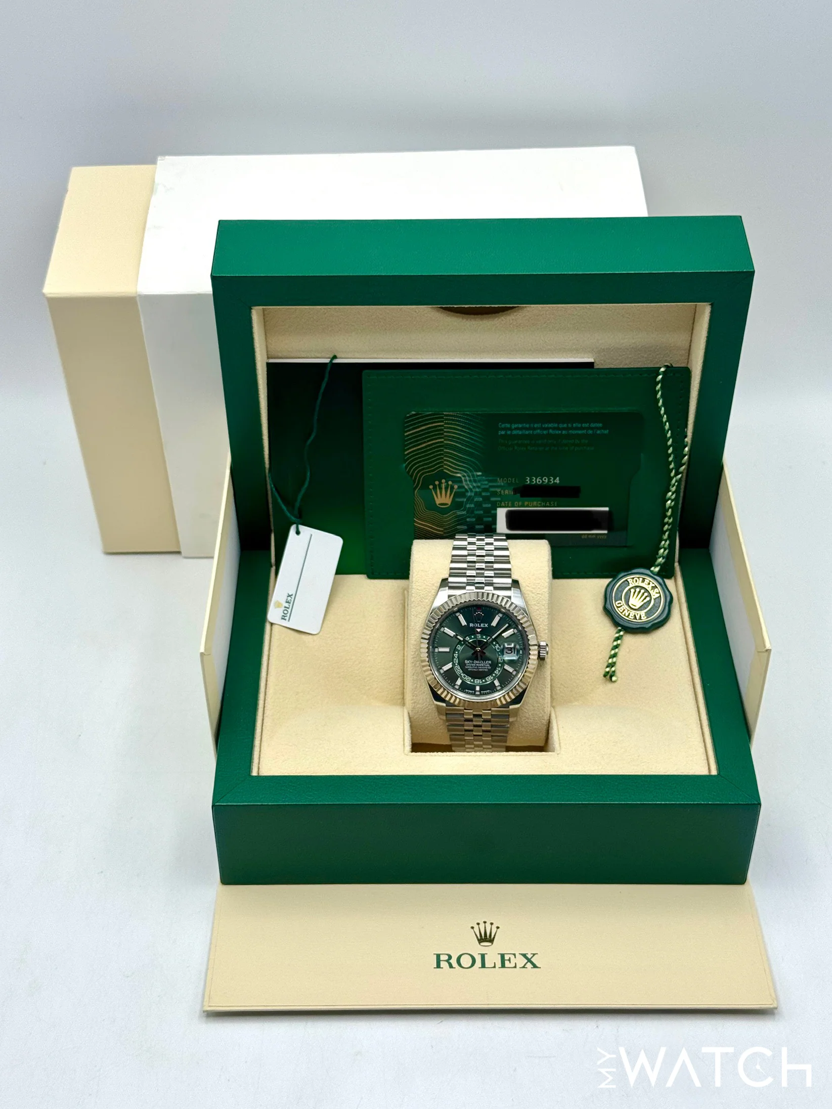 2023 Rolex Sky-Dweller 42mm 336934 Jubilee Green Dial - Image 9
