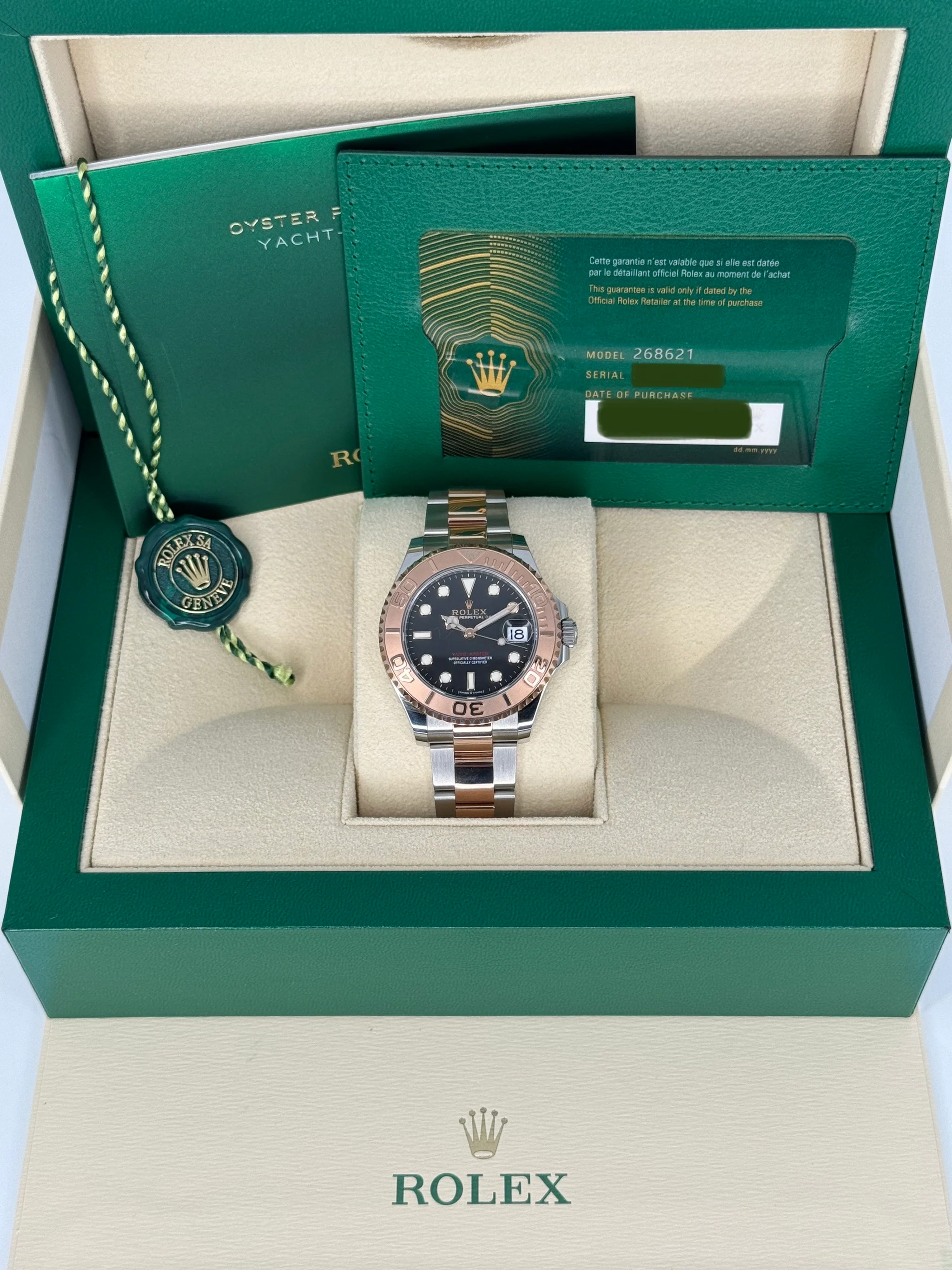 NEW 2023 Rolex Yacht-Master 37mm 268621 Two-Tone Black Dial - Image 11