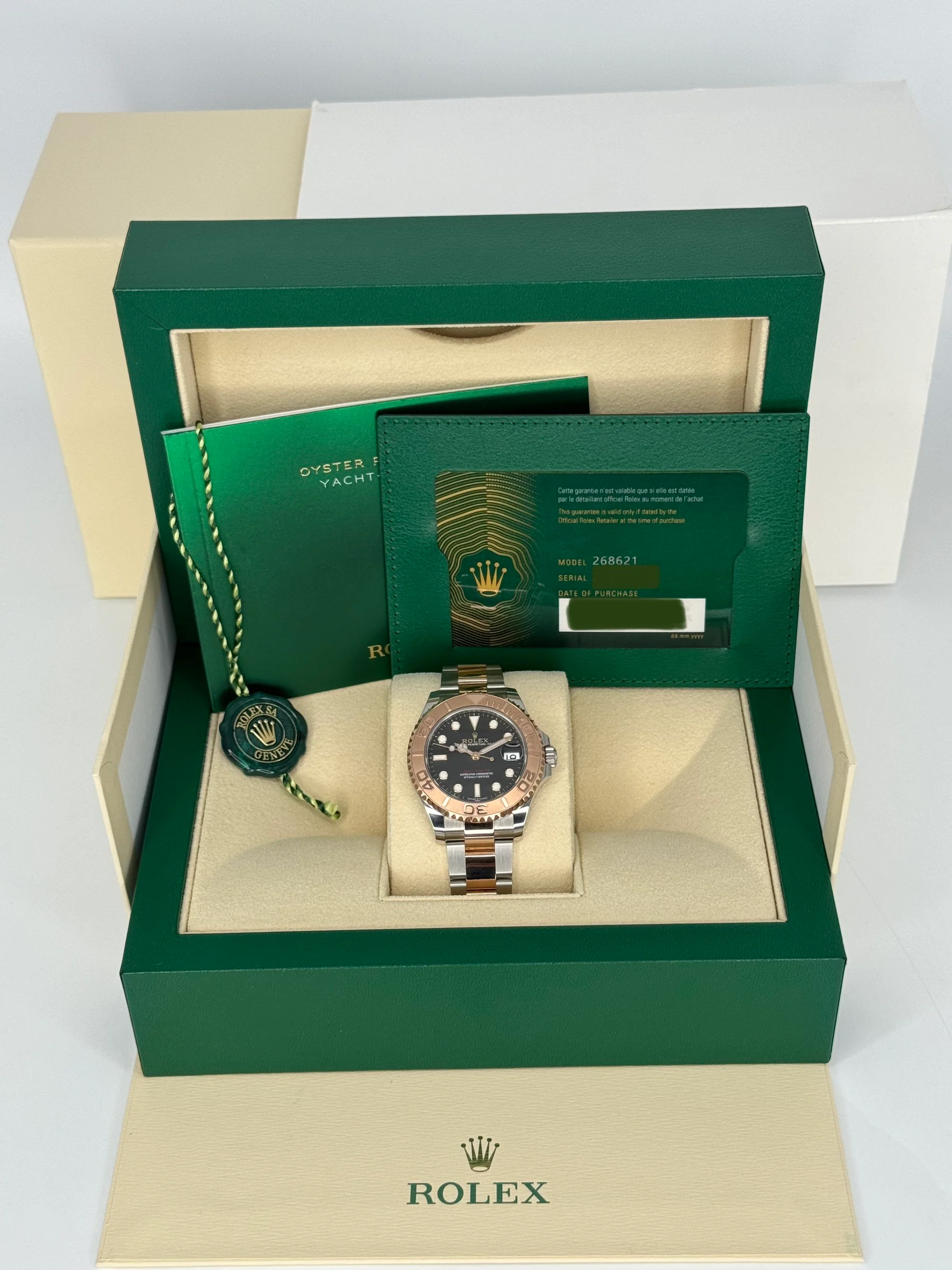 NEW 2023 Rolex Yacht-Master 37mm 268621 Two-Tone Black Dial - Image 12