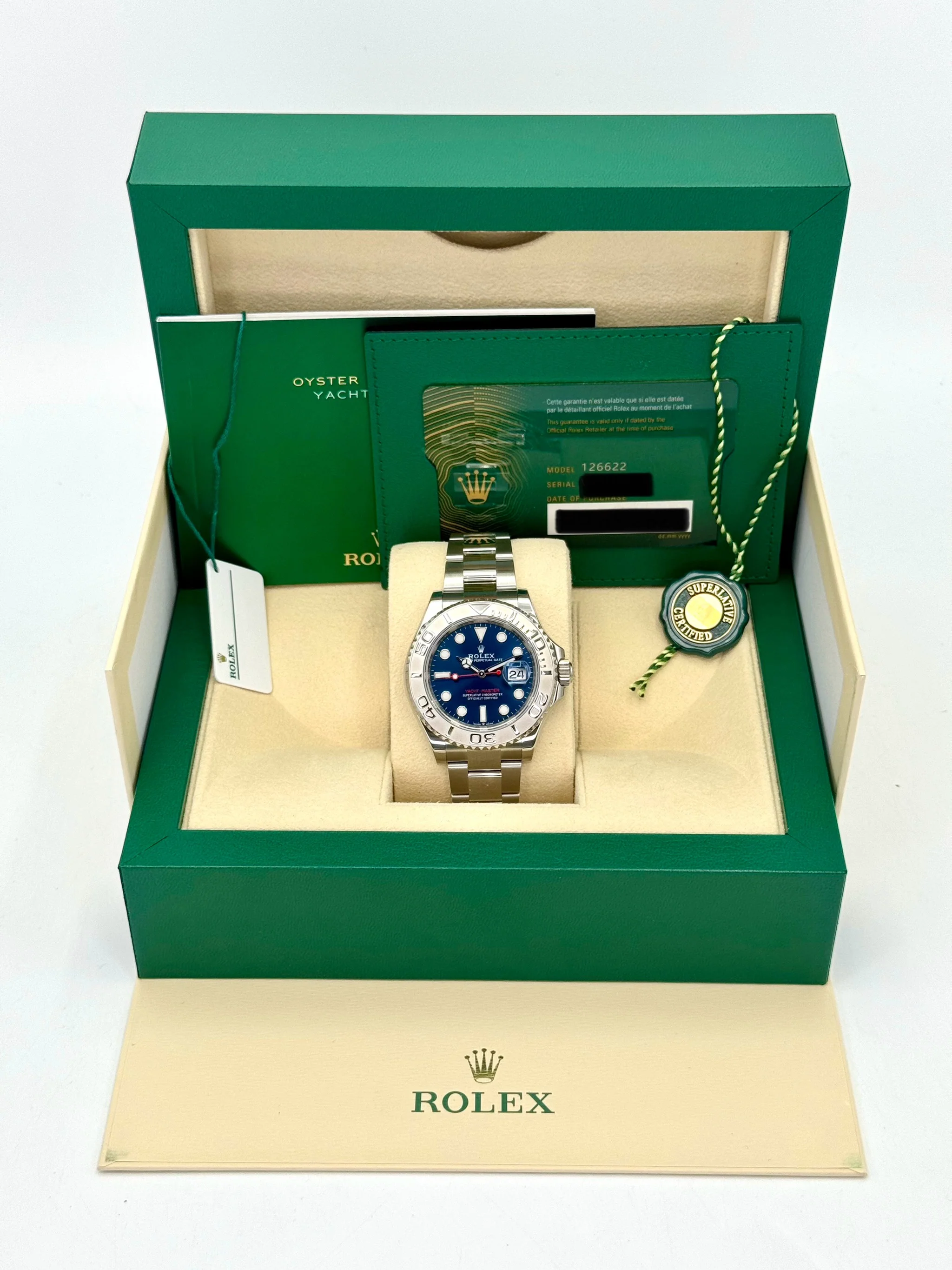 2023 Rolex Yacht-Master 40m 126622 Stainless Steel Blue Dial - Image 11