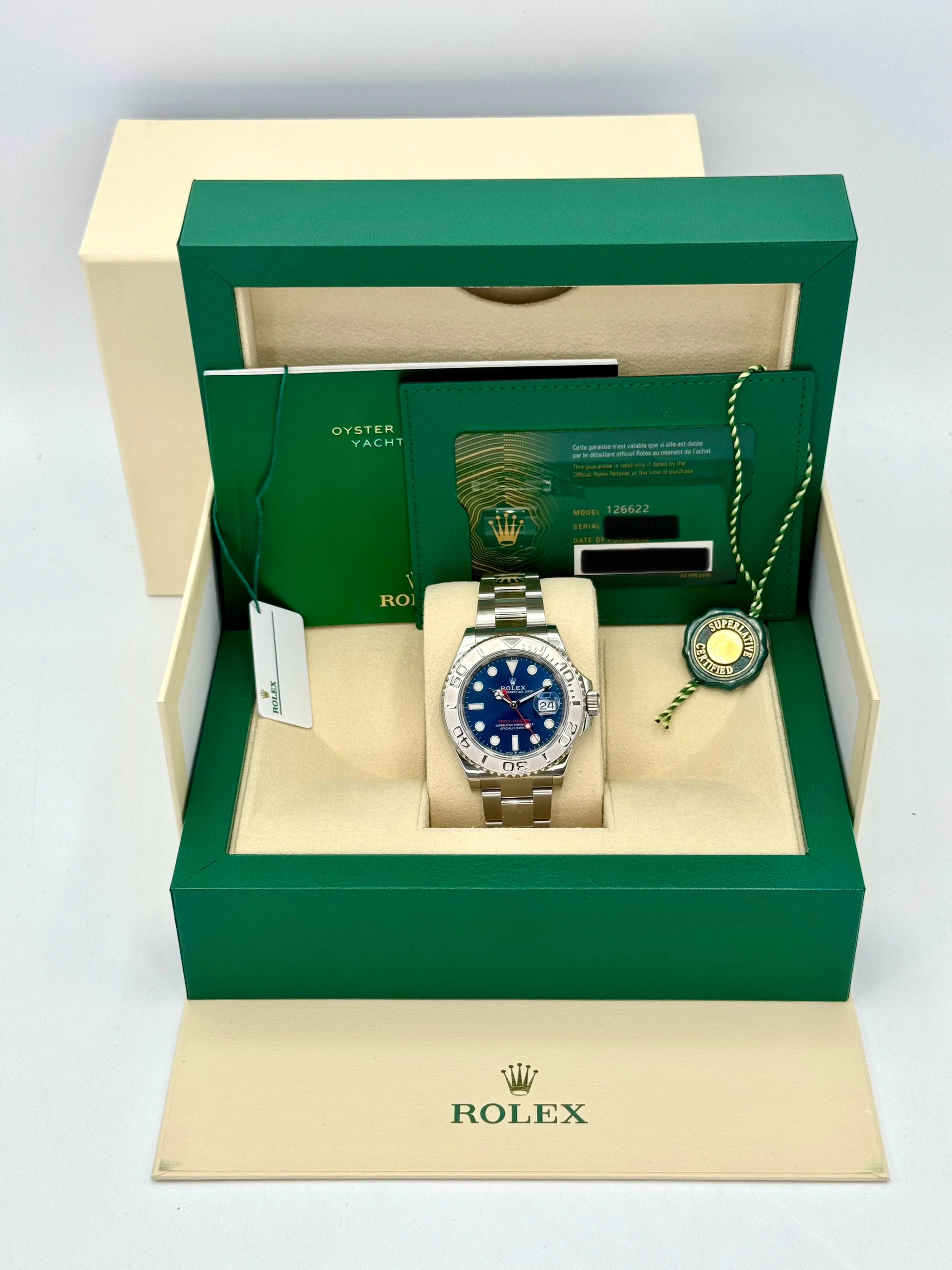 2023 Rolex Yacht-Master 40m 126622 Stainless Steel Blue Dial - Image 12