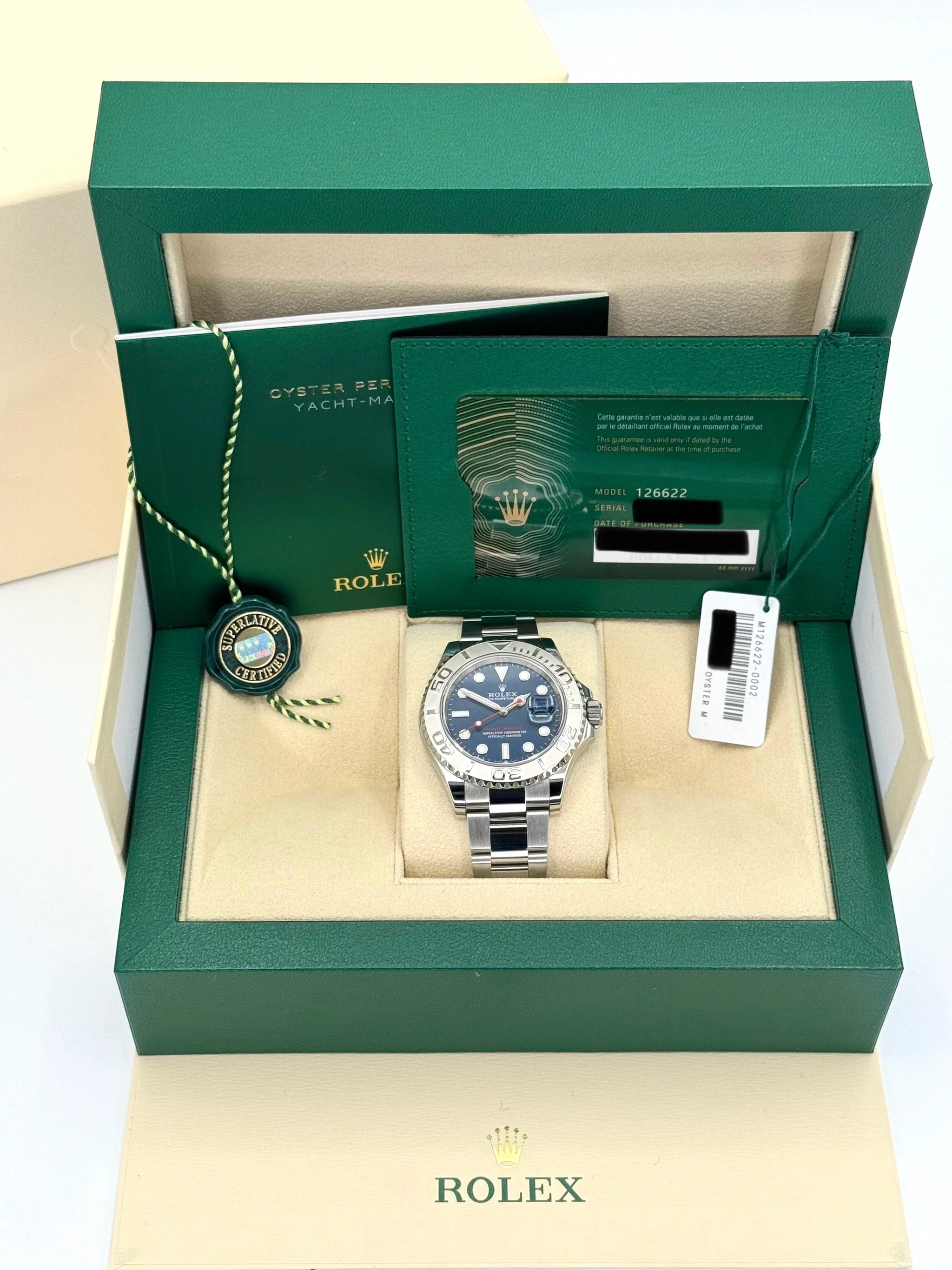 2023 Rolex Yacht-Master 40m 126622 Stainless Steel Blue Dial - Image 12