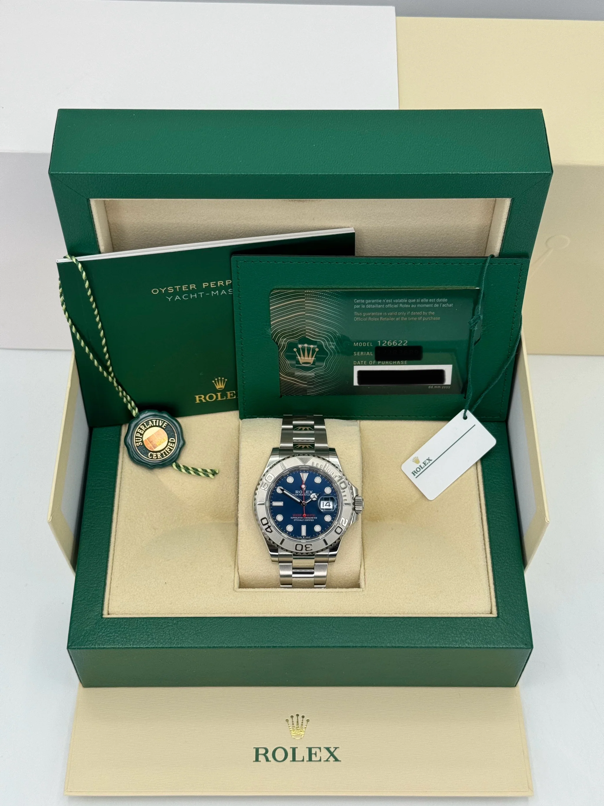 NEW 2023 Rolex Yacht-Master 40mm 126622 Stainless Steel Blue Dial - Image 12