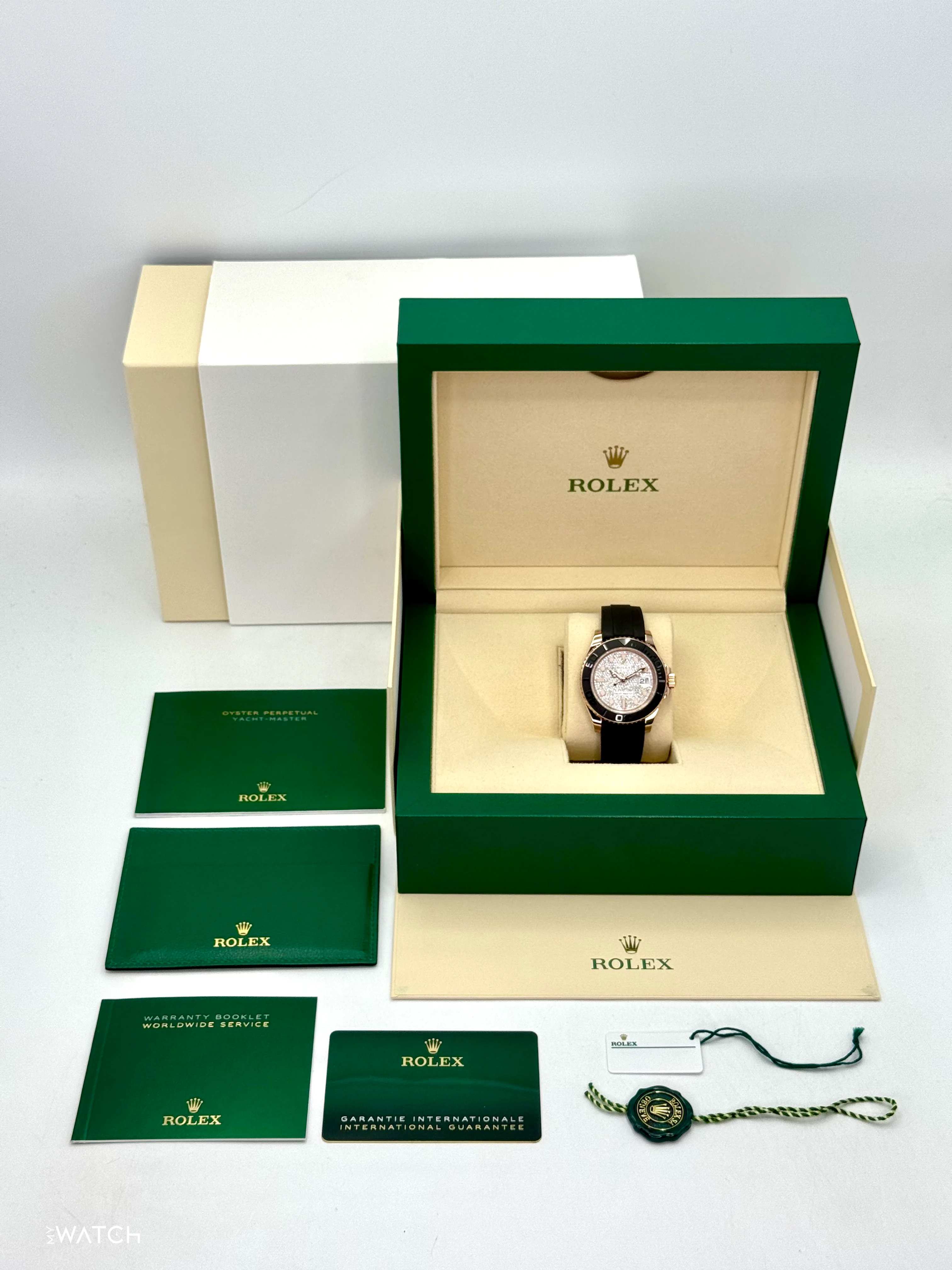 2023 Rolex Yacht-Master 40mm 126655 Rose Gold Diamond Paved Dial - Image 10
