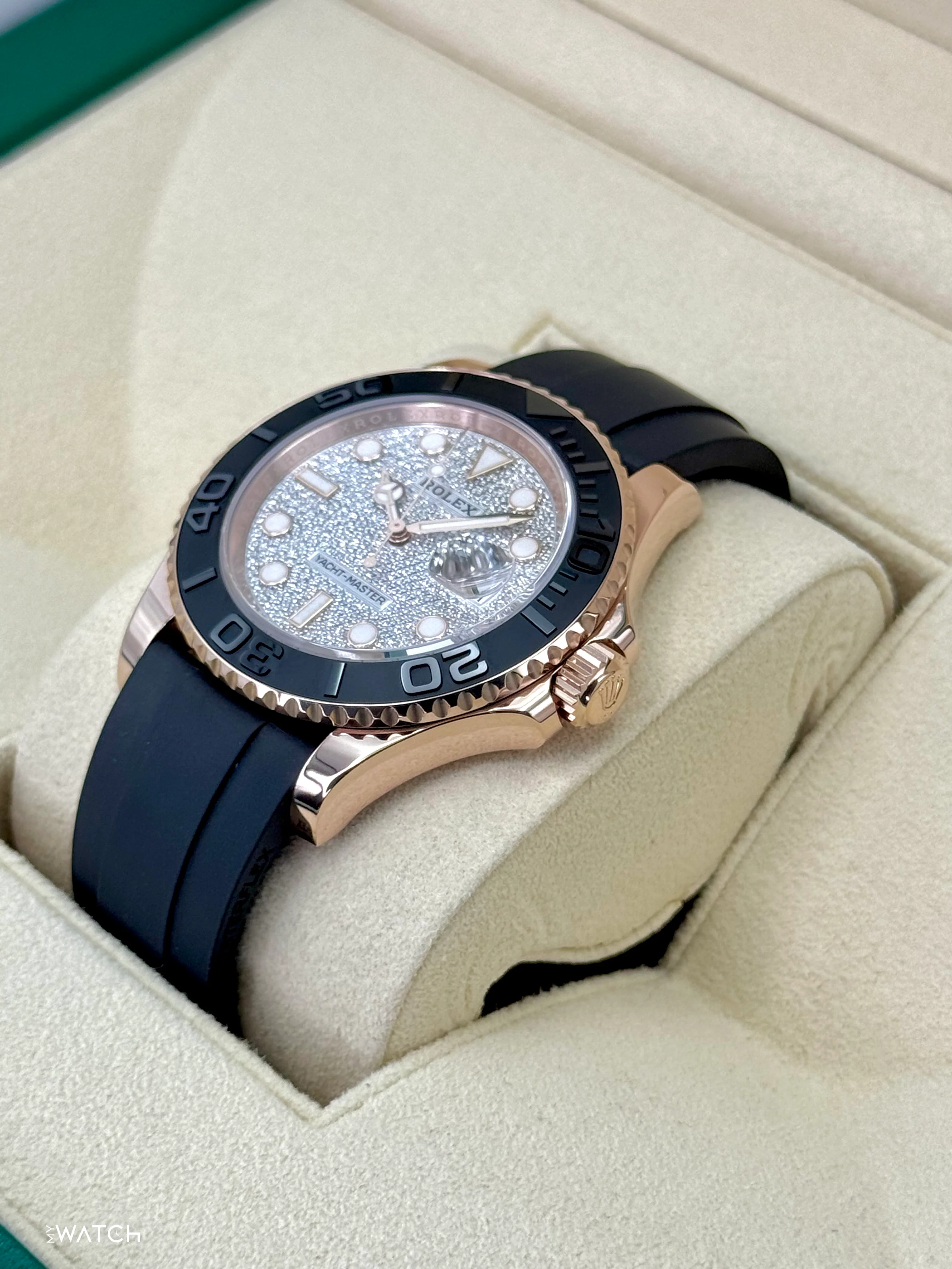 2023 Rolex Yacht-Master 40mm 126655 Rose Gold Diamond Paved Dial - Image 5