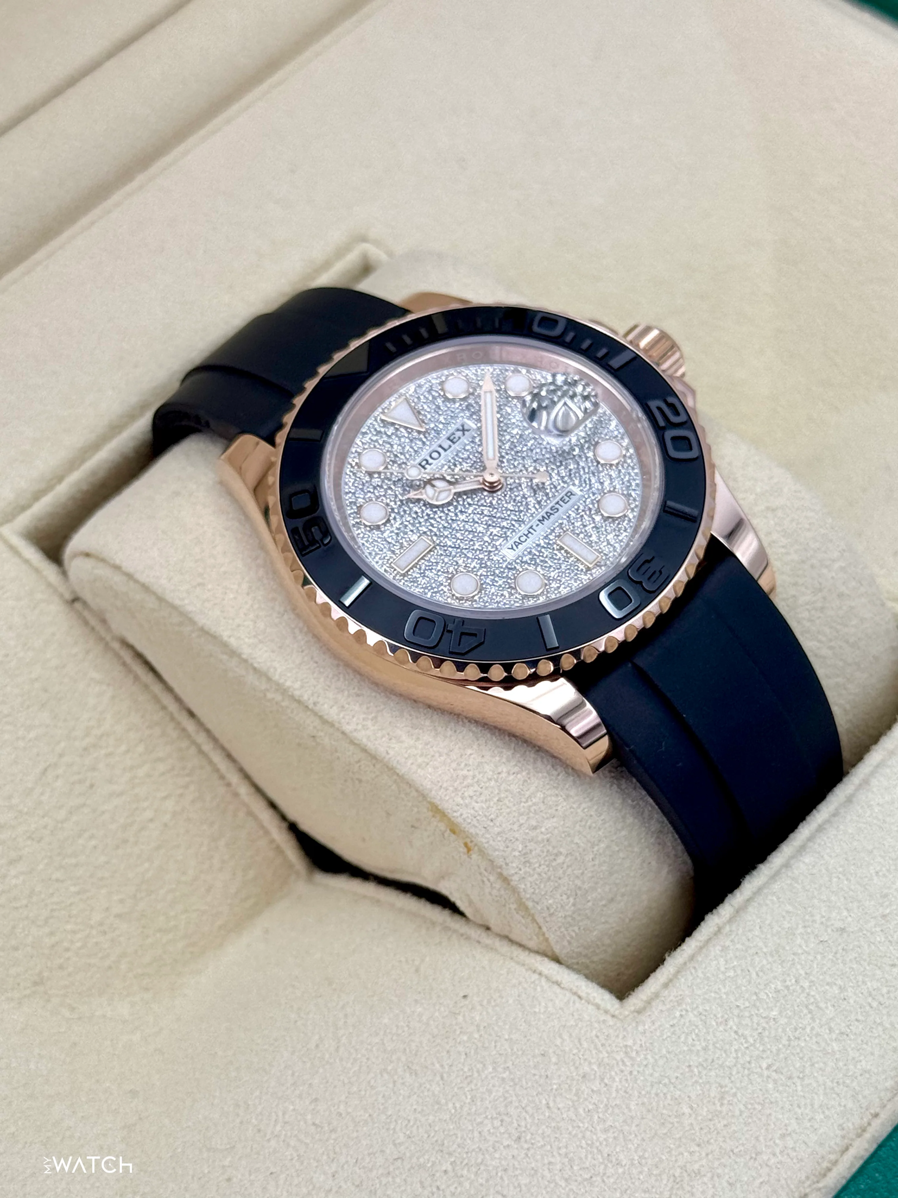 2023 Rolex Yacht-Master 40mm 126655 Rose Gold Diamond Paved Dial - Image 6