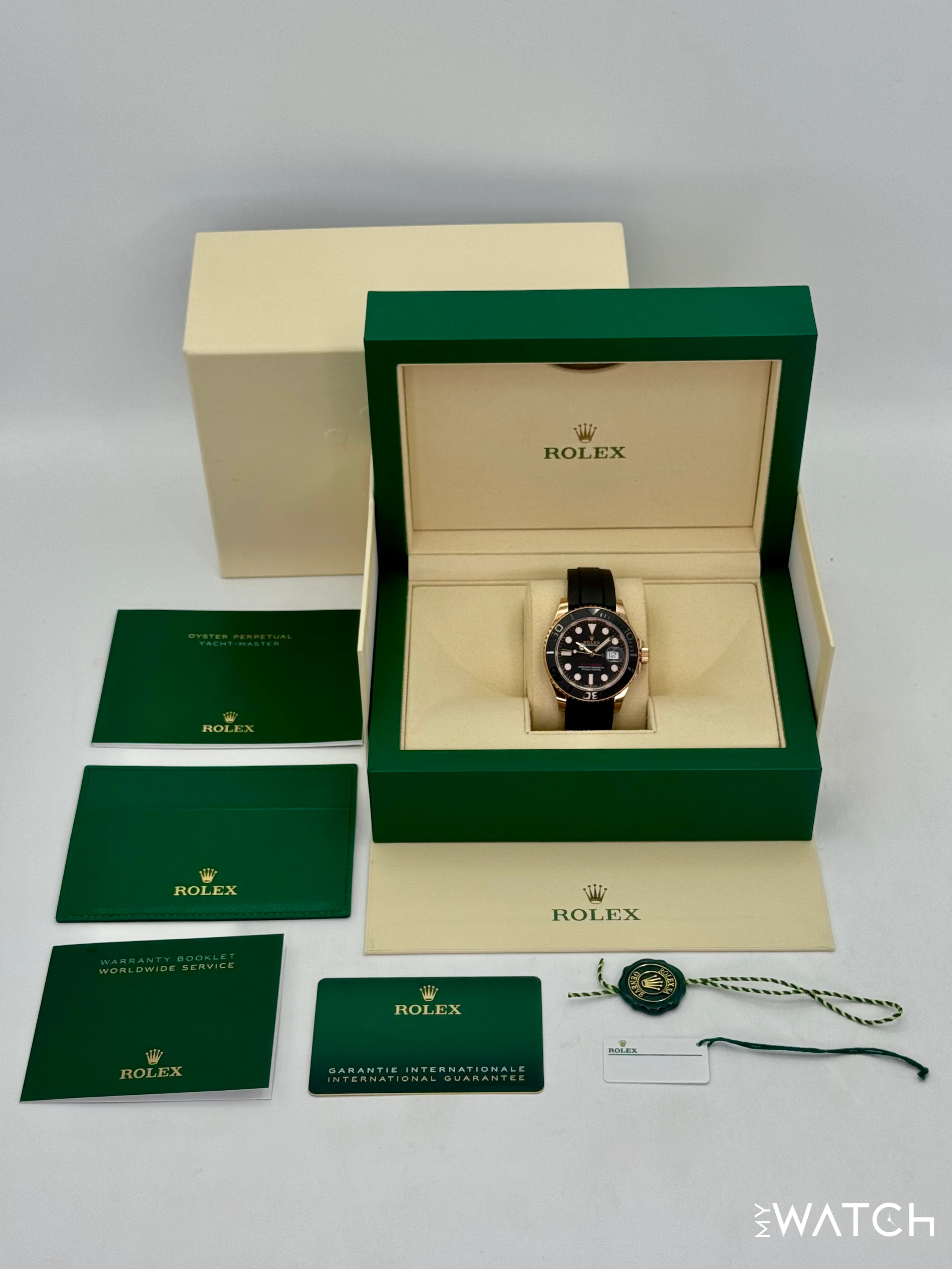 2023 Rolex Yacht-Master 40mm 126655 Rose Gold Oysterflex Black Dial (STICKERED) - Image 10